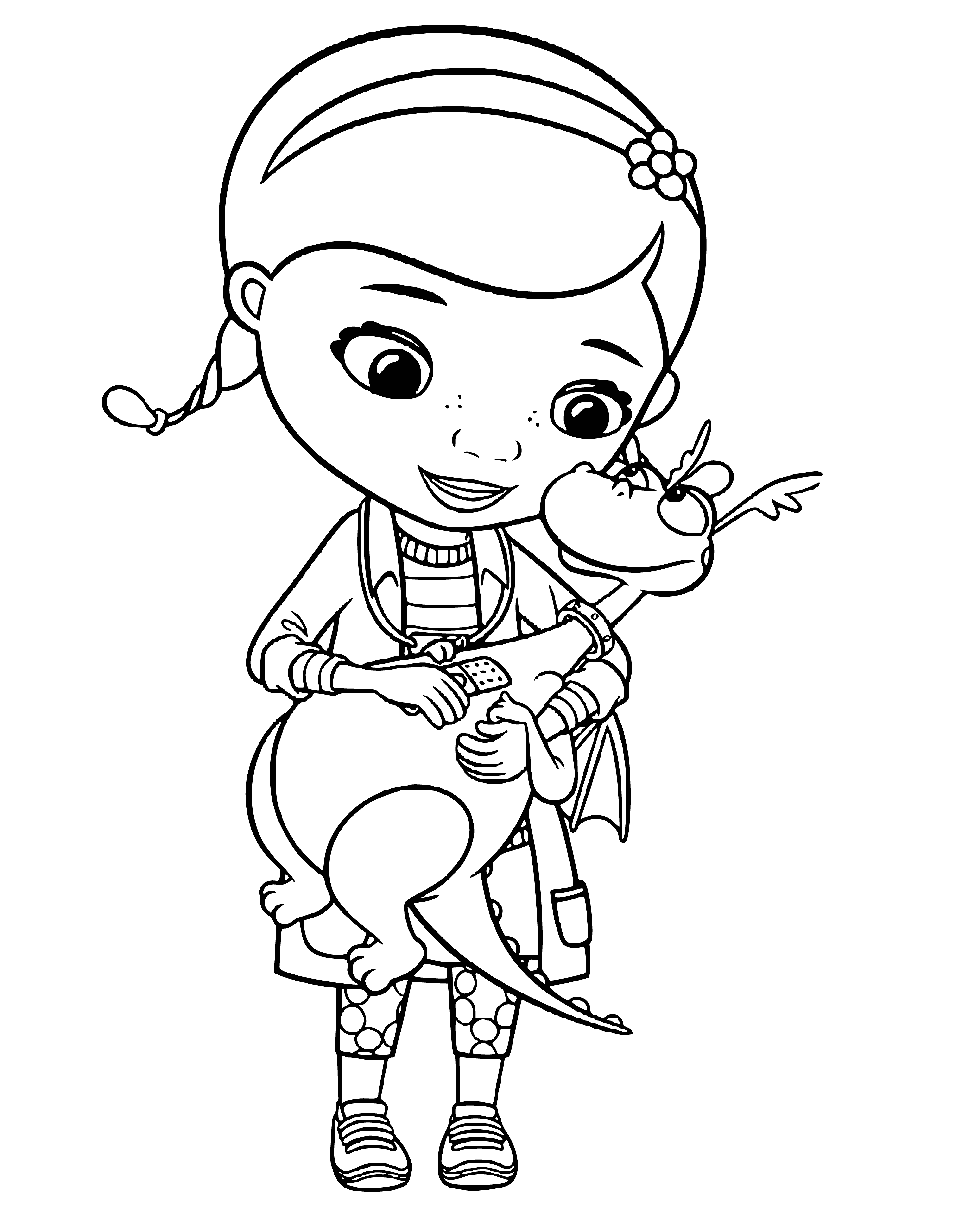 coloring page: Doc McStuffins stars Dotti & Staffi, her cheerful best friend, whose ginger scarves bring cheer to the pages. #adventure #friendship #joy