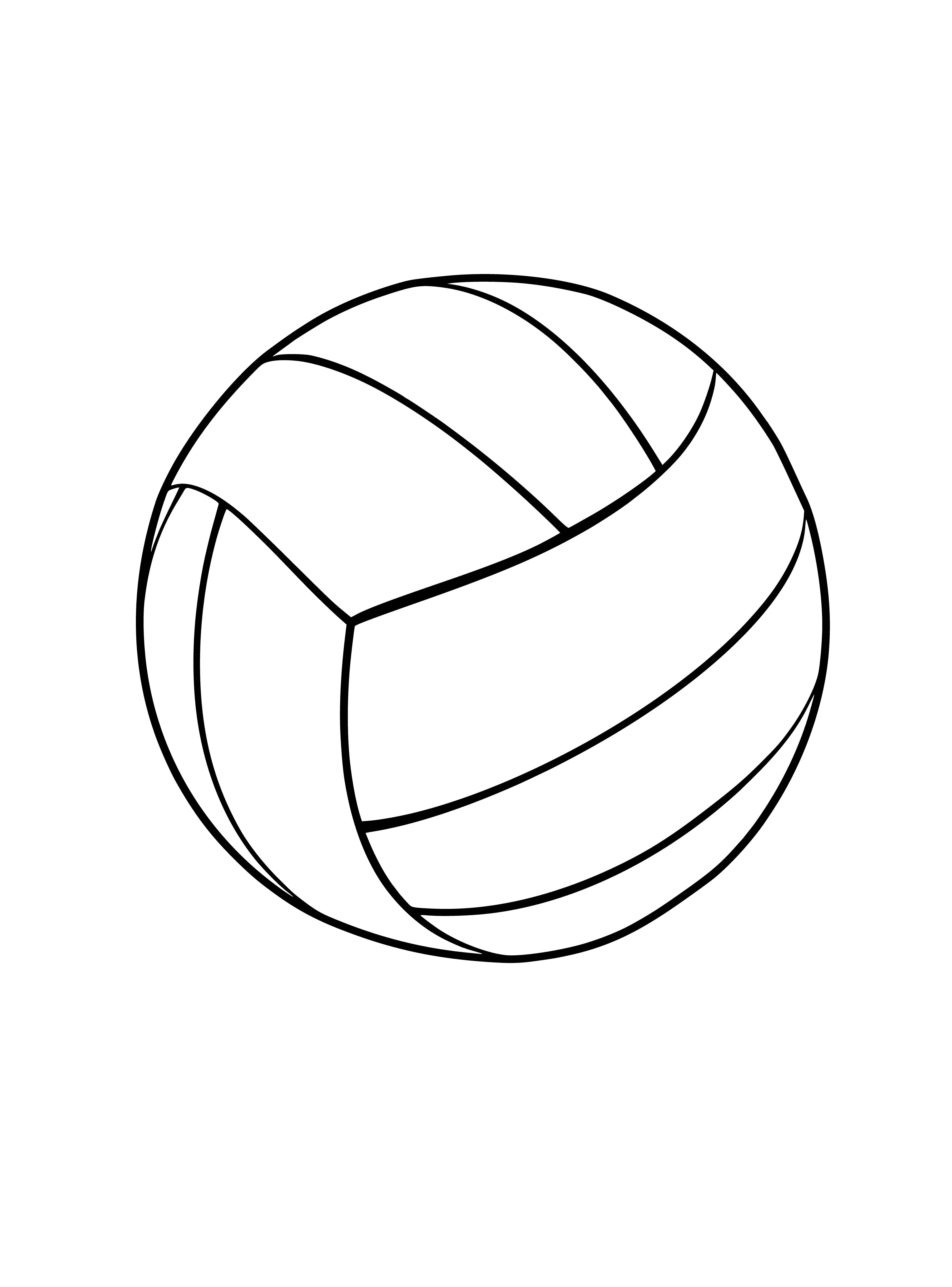 coloring page: Volleyball is a sport played with a slightly-inflated, round ball, usually 25-27 inches in circumference and 9-12 ounces in weight.