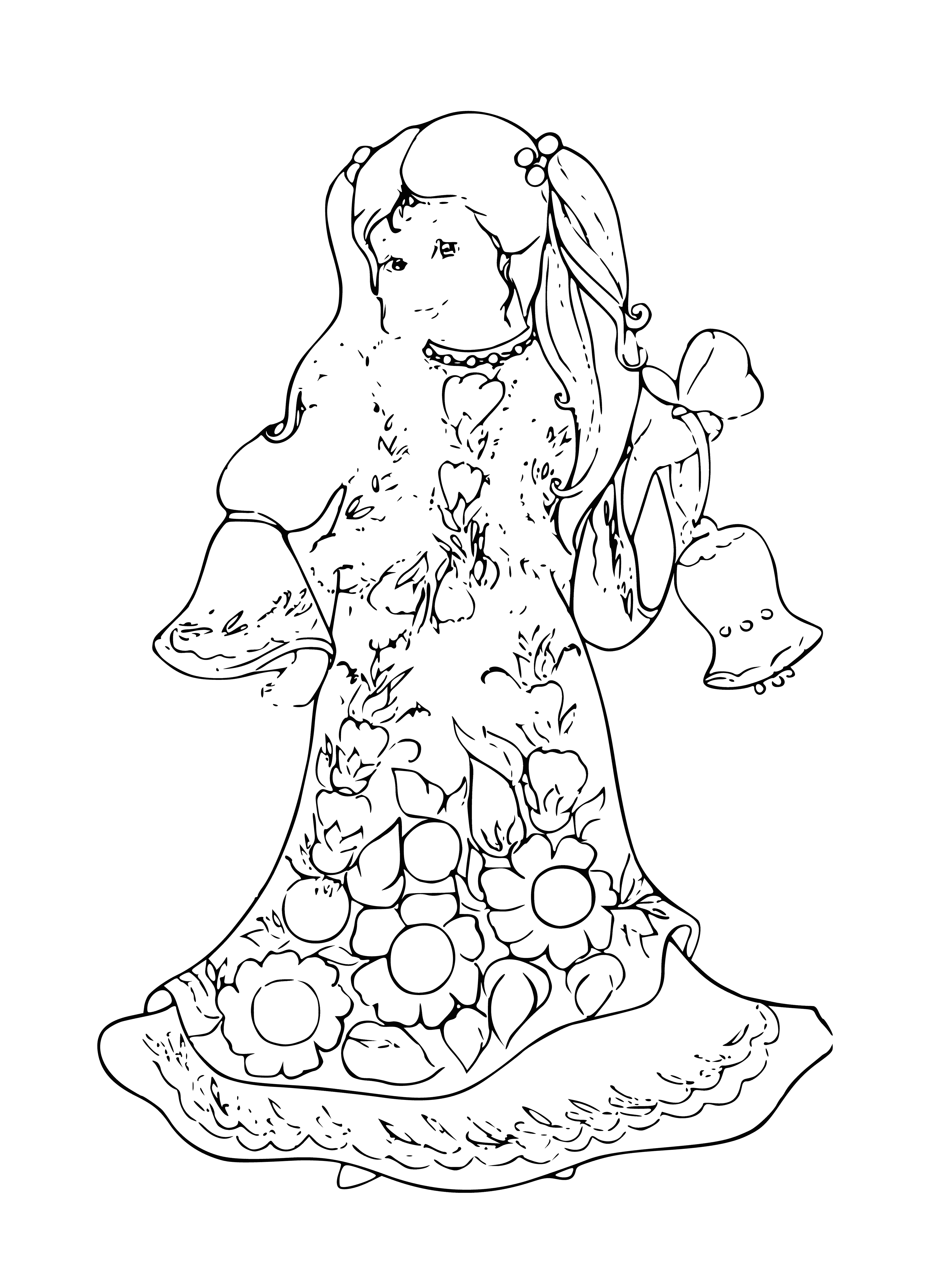 coloring page: Three women in patterned dresses, scarves, and braids come alive on this colorful page. #coloringpages