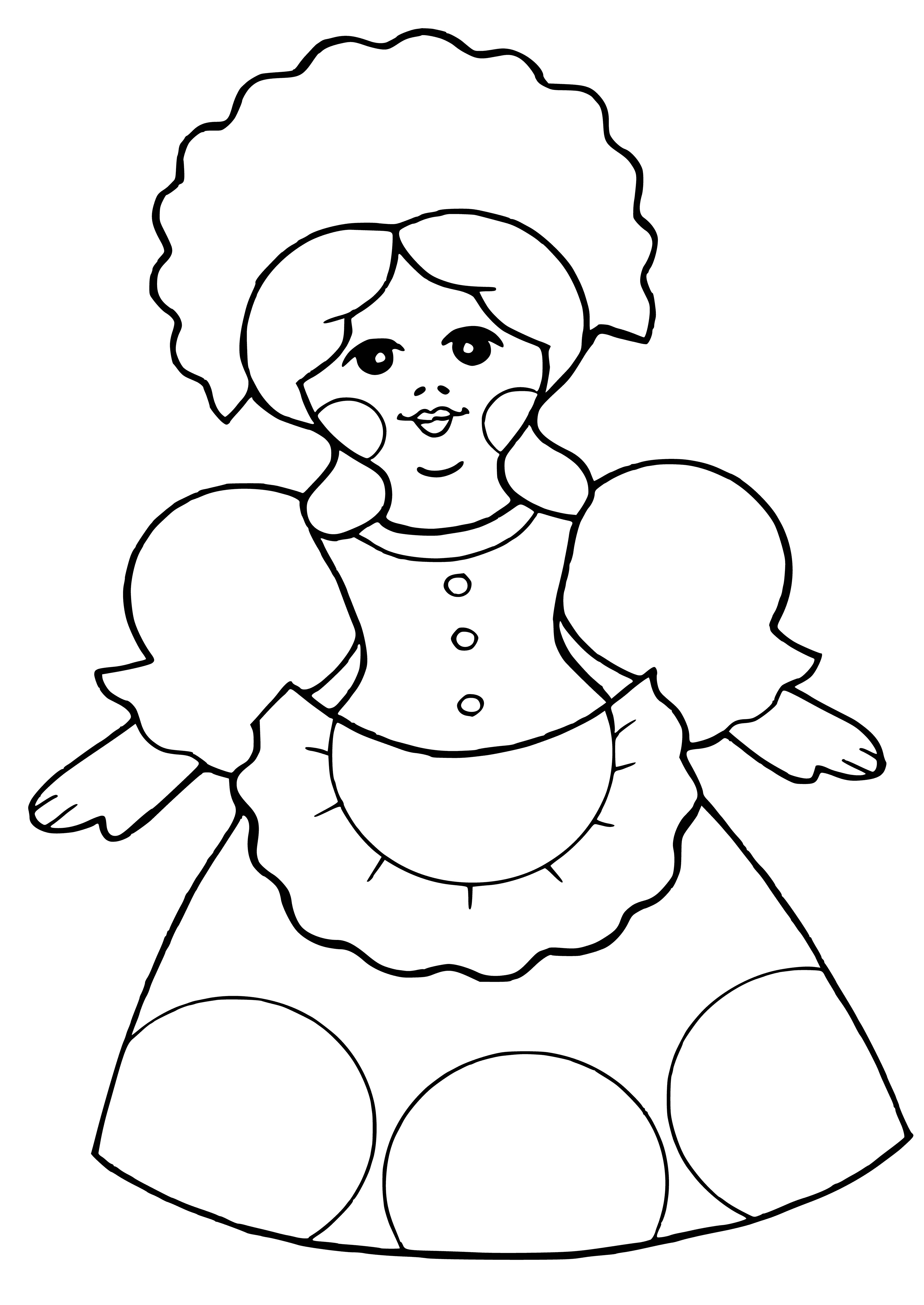Dymkovo toy coloring page