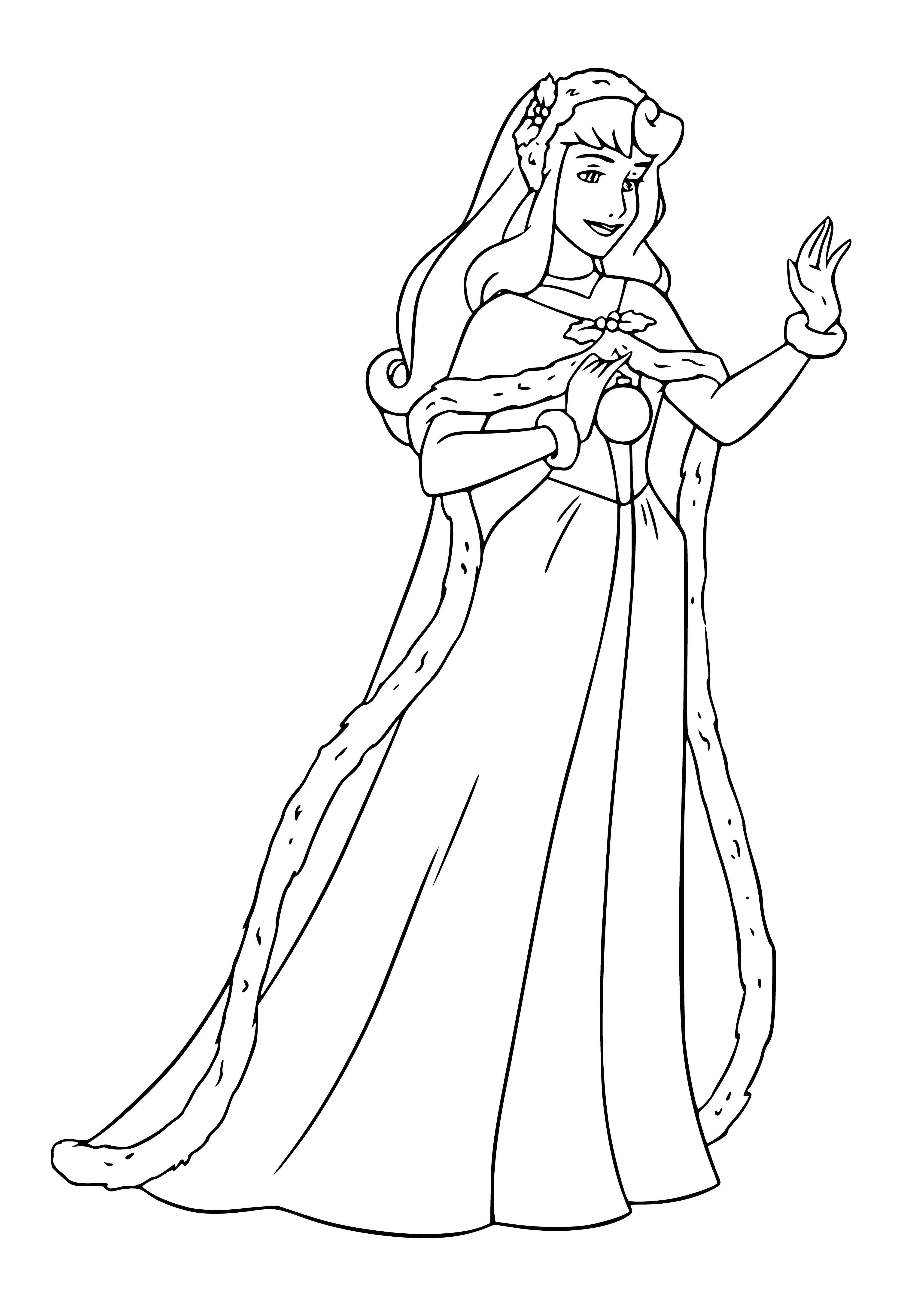 Princess aurora coloring page