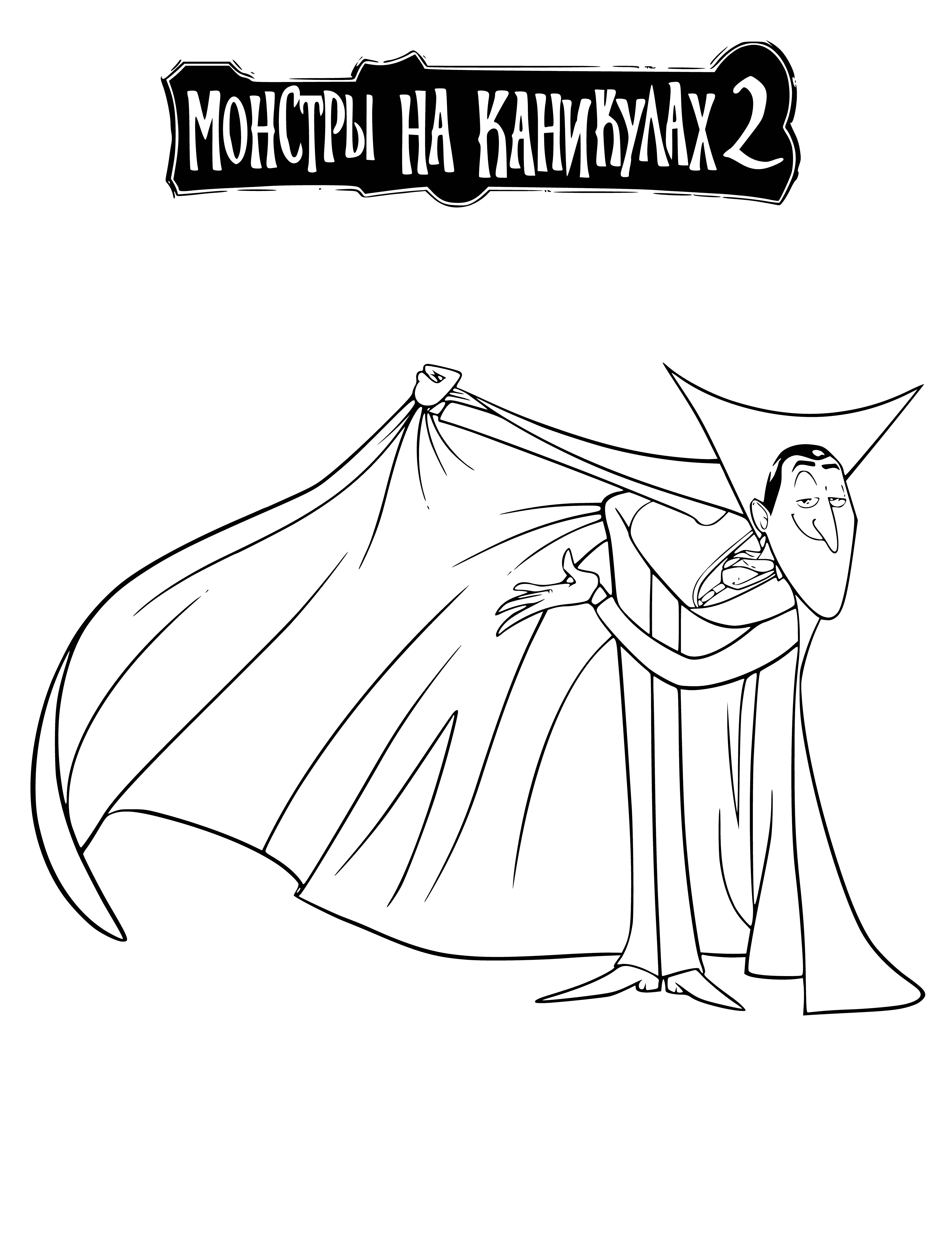 Dracula coloring page