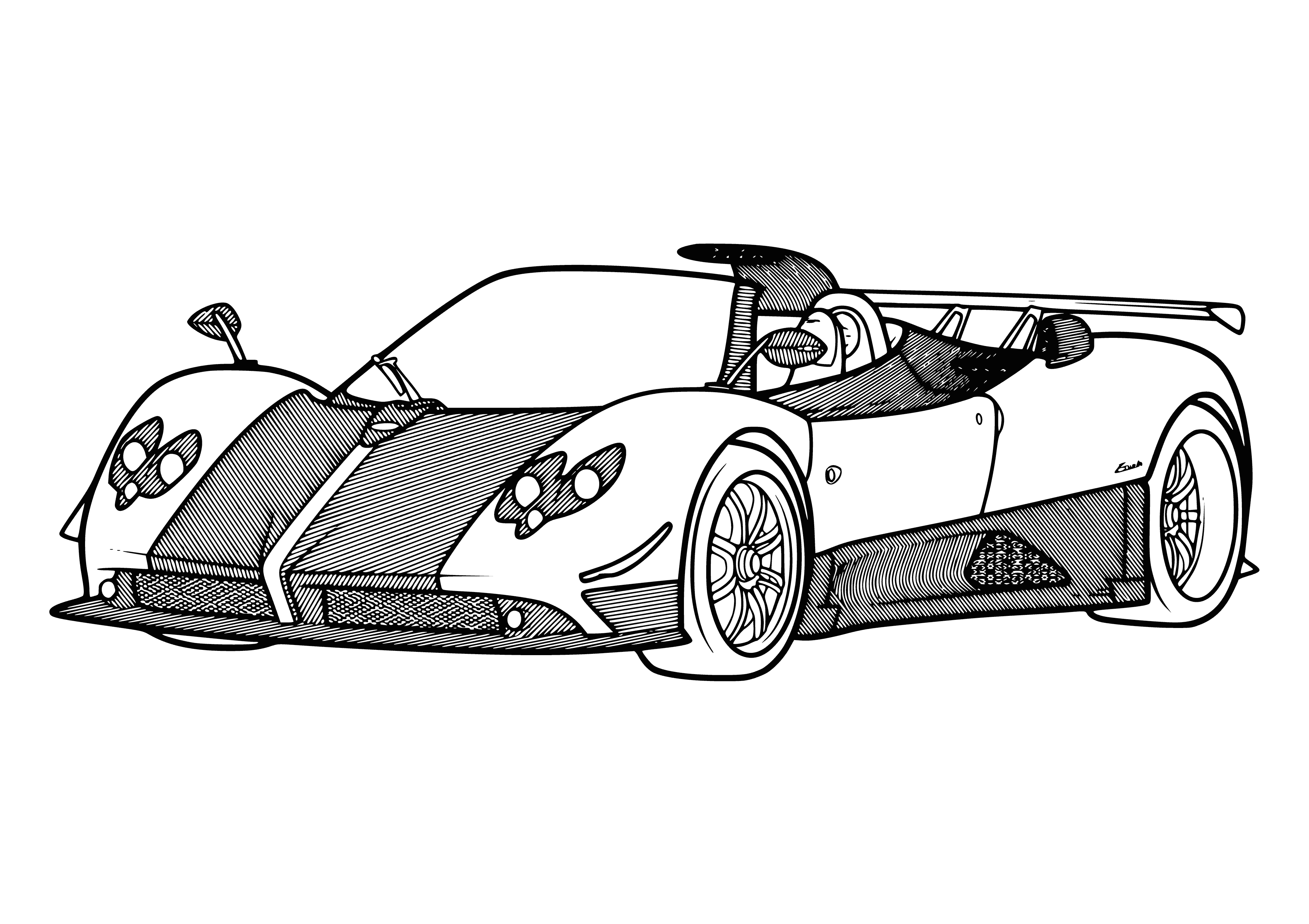 Open top machine coloring page