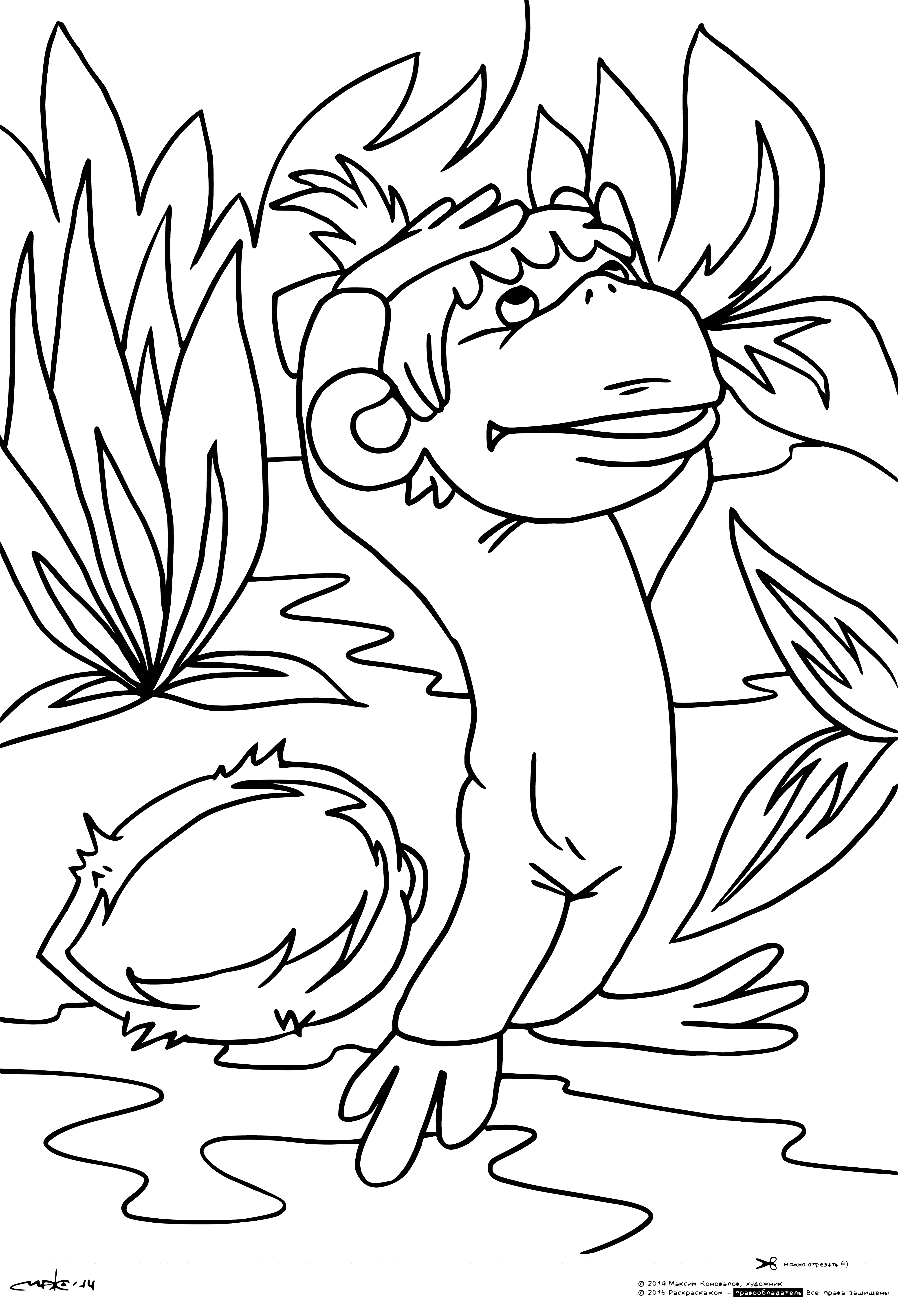 coloring page: 38 parrots: 33 green, 3 yellow, 2 red; 28 have wings outstretched, 10 partially, 7 folded; all have beaks open; 26 looking left, 8 right, 4 straight ahead.