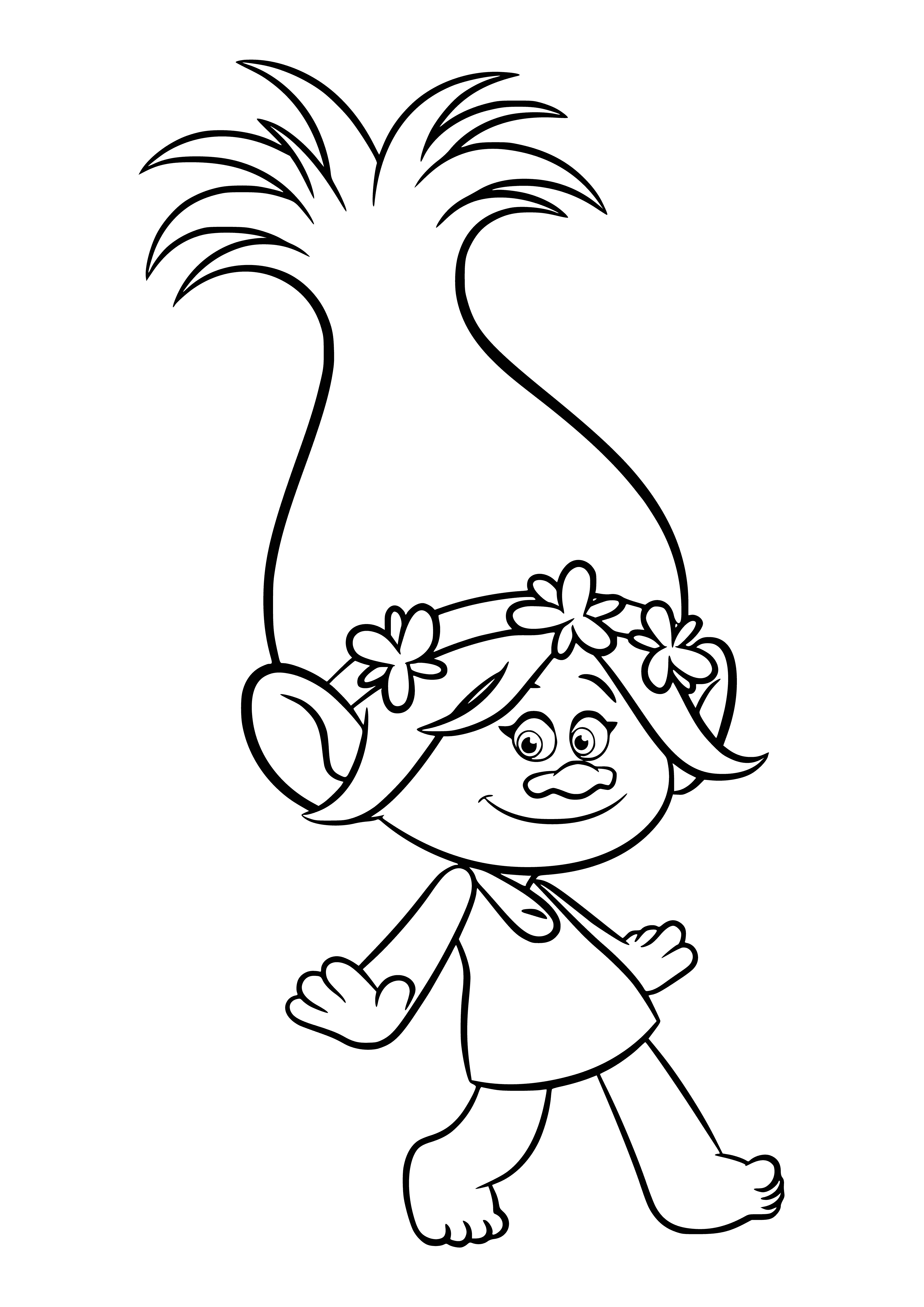 Rosette dancing coloring page