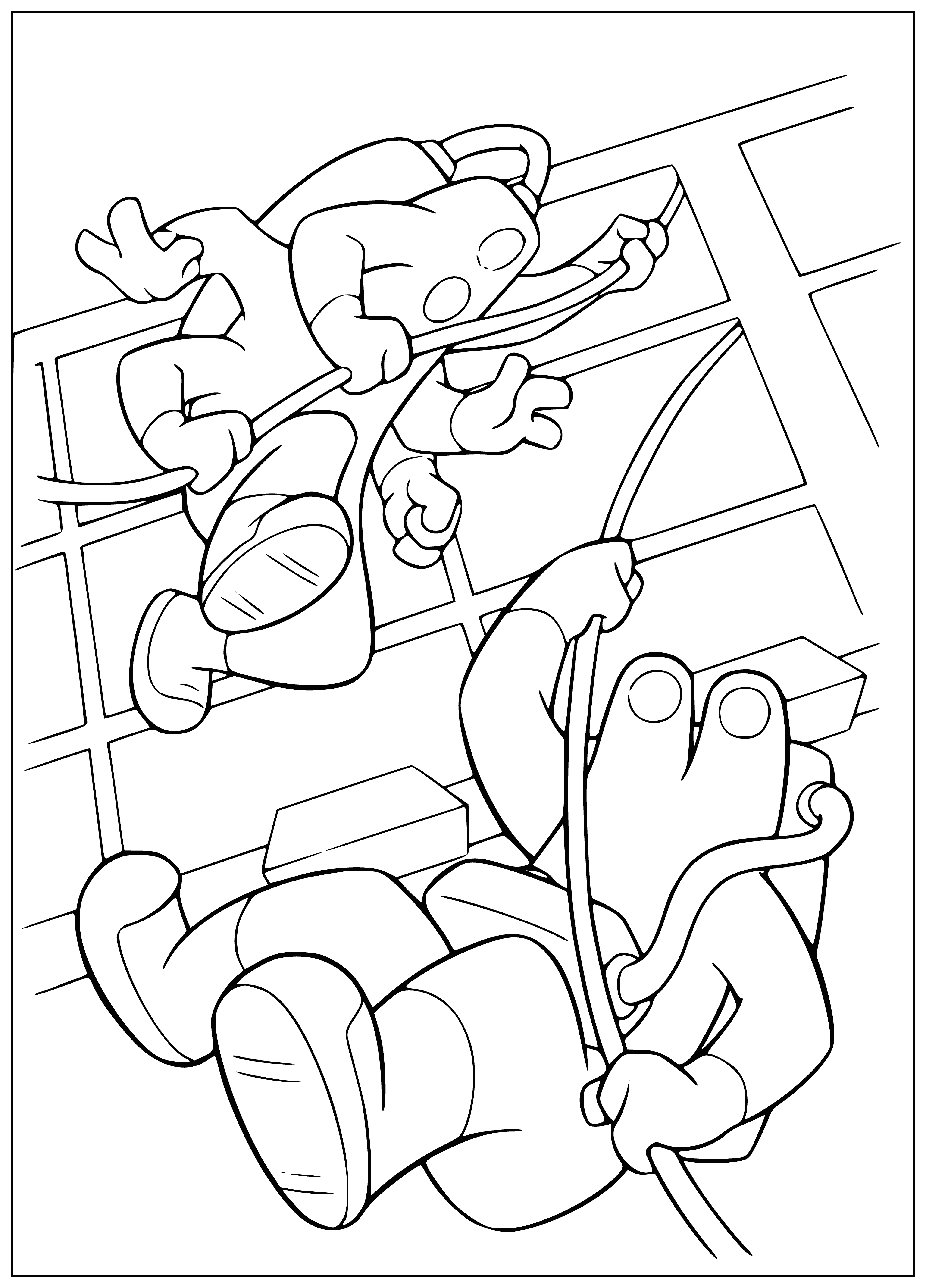 Danger of infection! coloring page