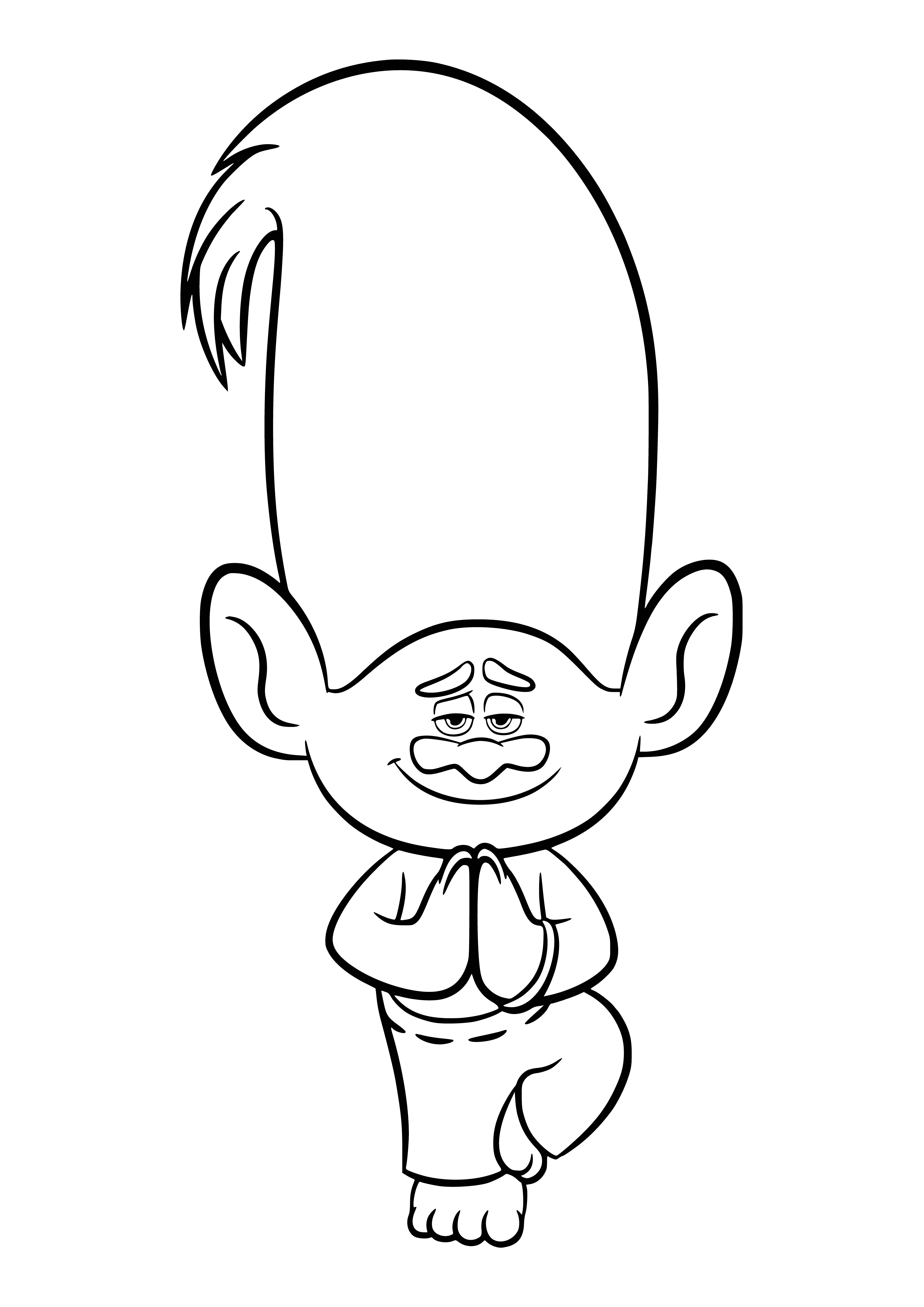 coloring page: Troll Brook is home to a variety of trolls with unique features who love to cause mischief!