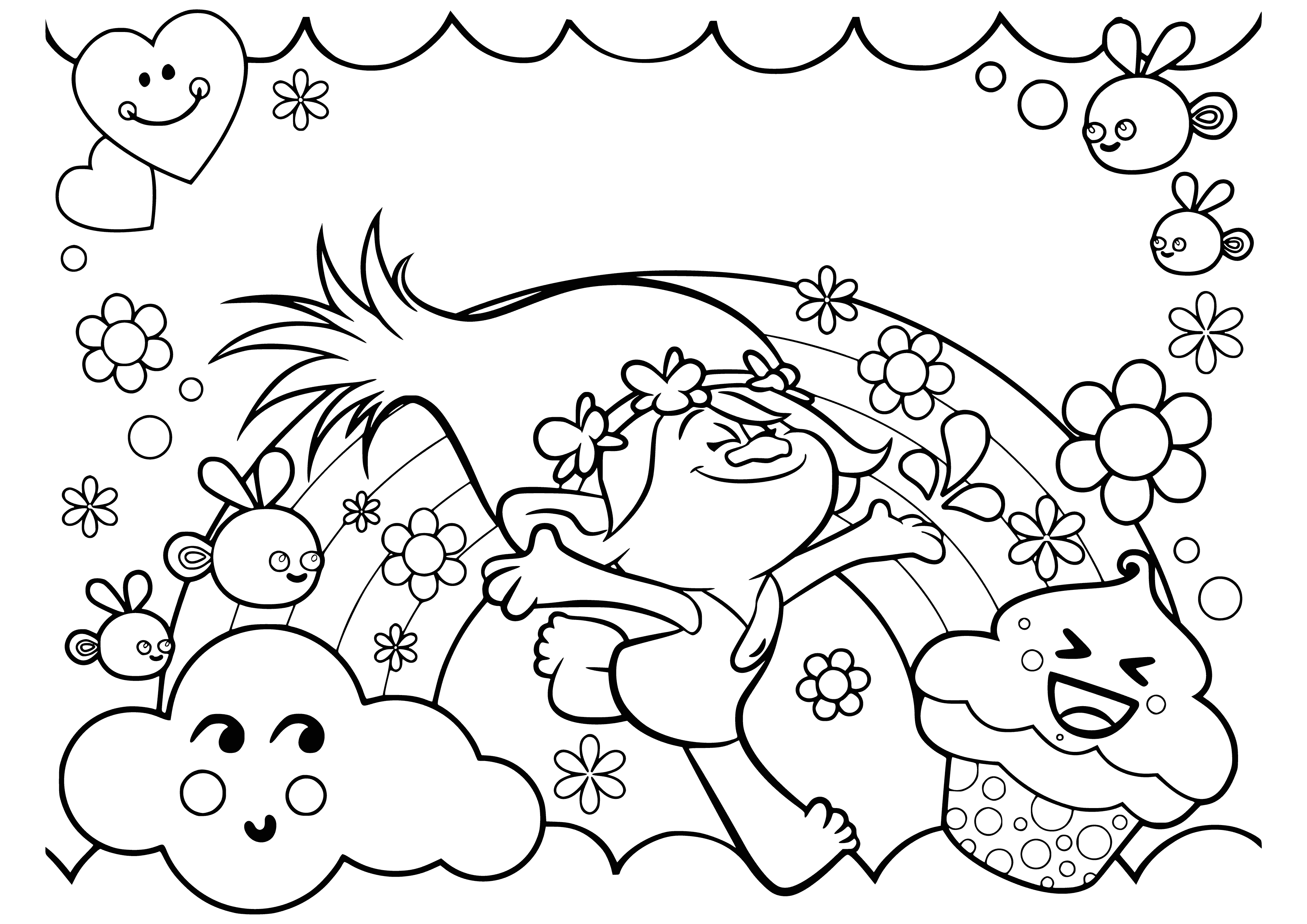 coloring page: Princess Rosette is beautiful, with long blonde hair, pink gown & tiara, and a pink rose in her hands.