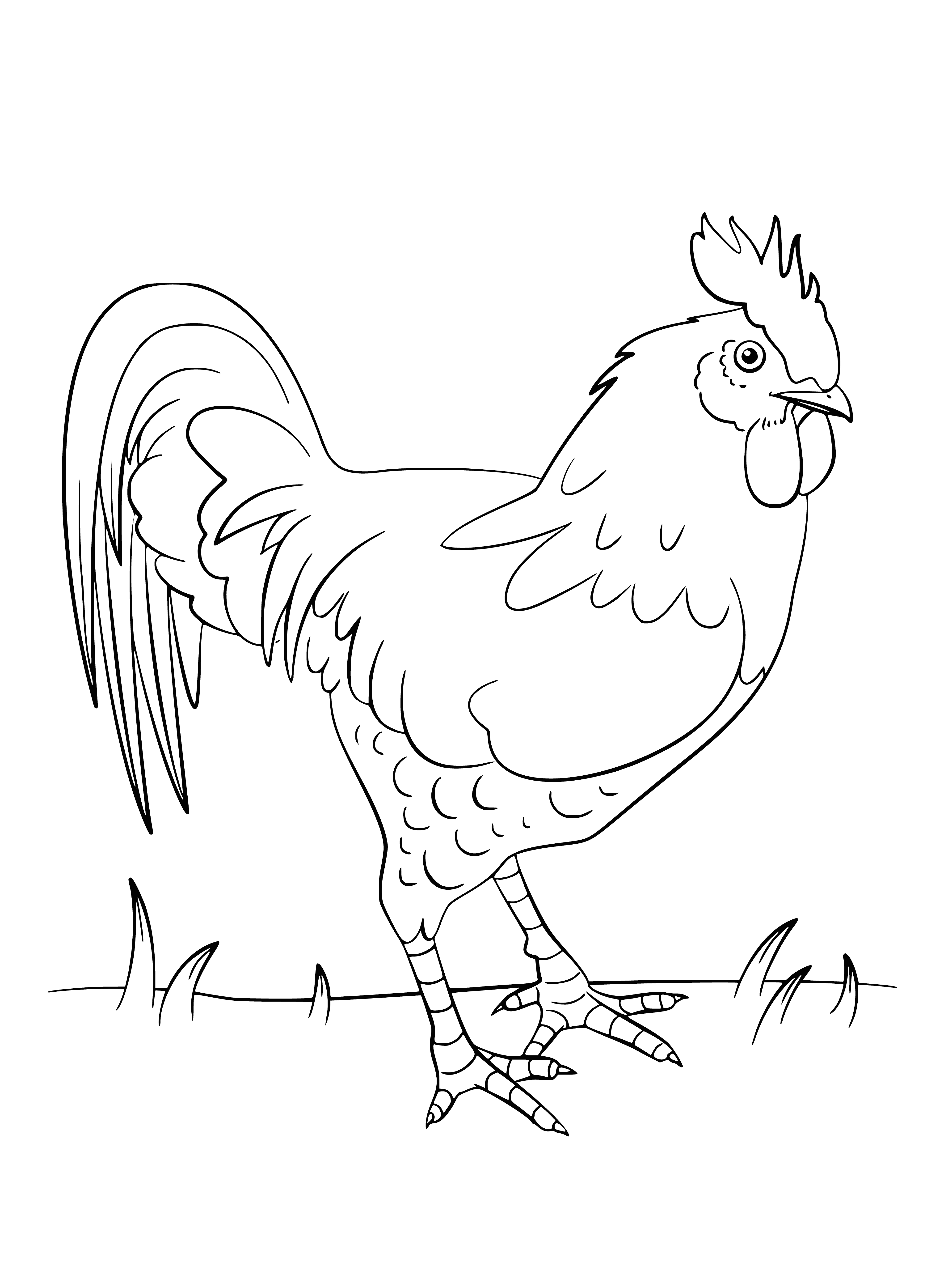 Gallo página para colorear