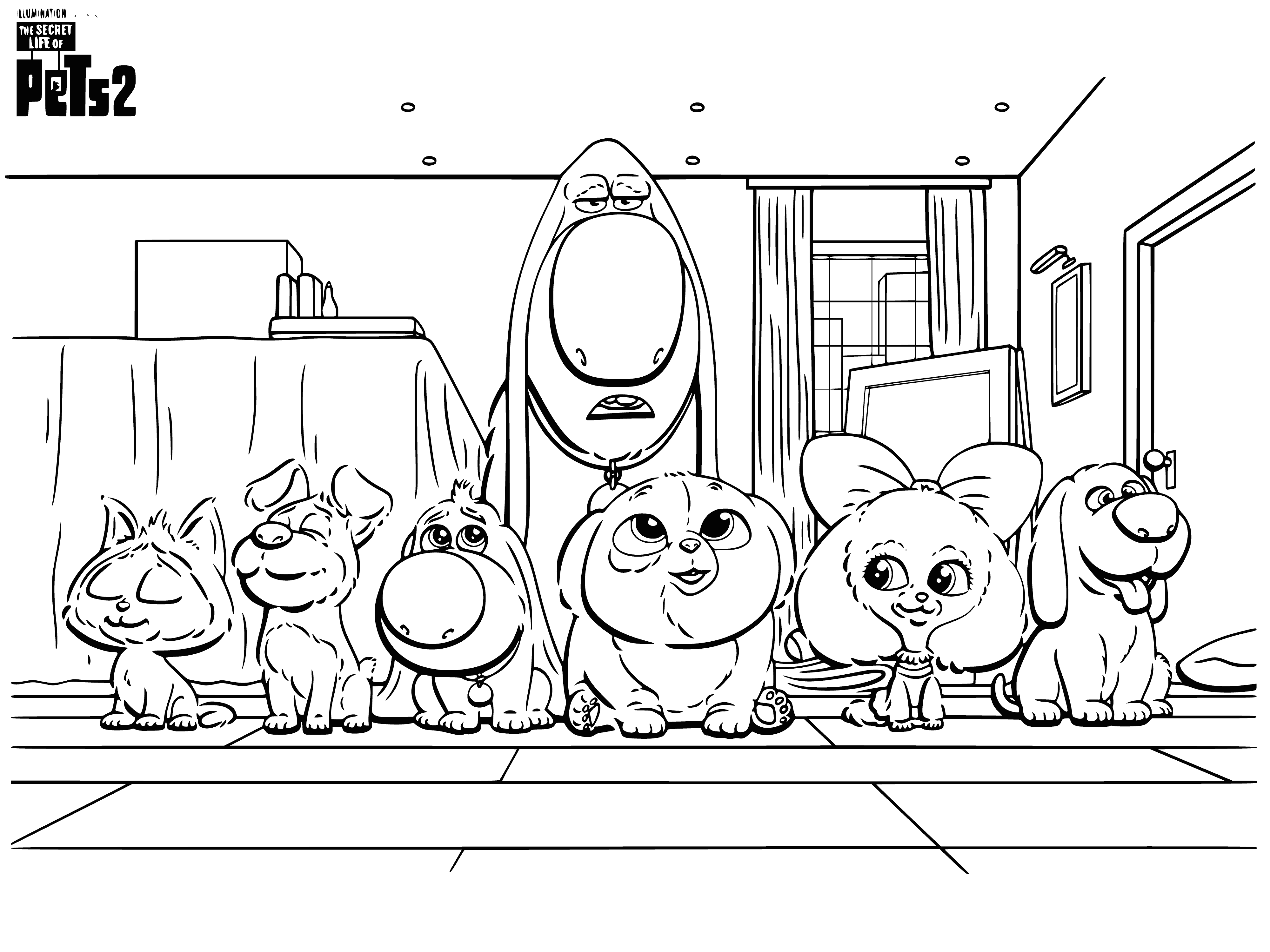 The Secret Life of Pets 2 coloring page