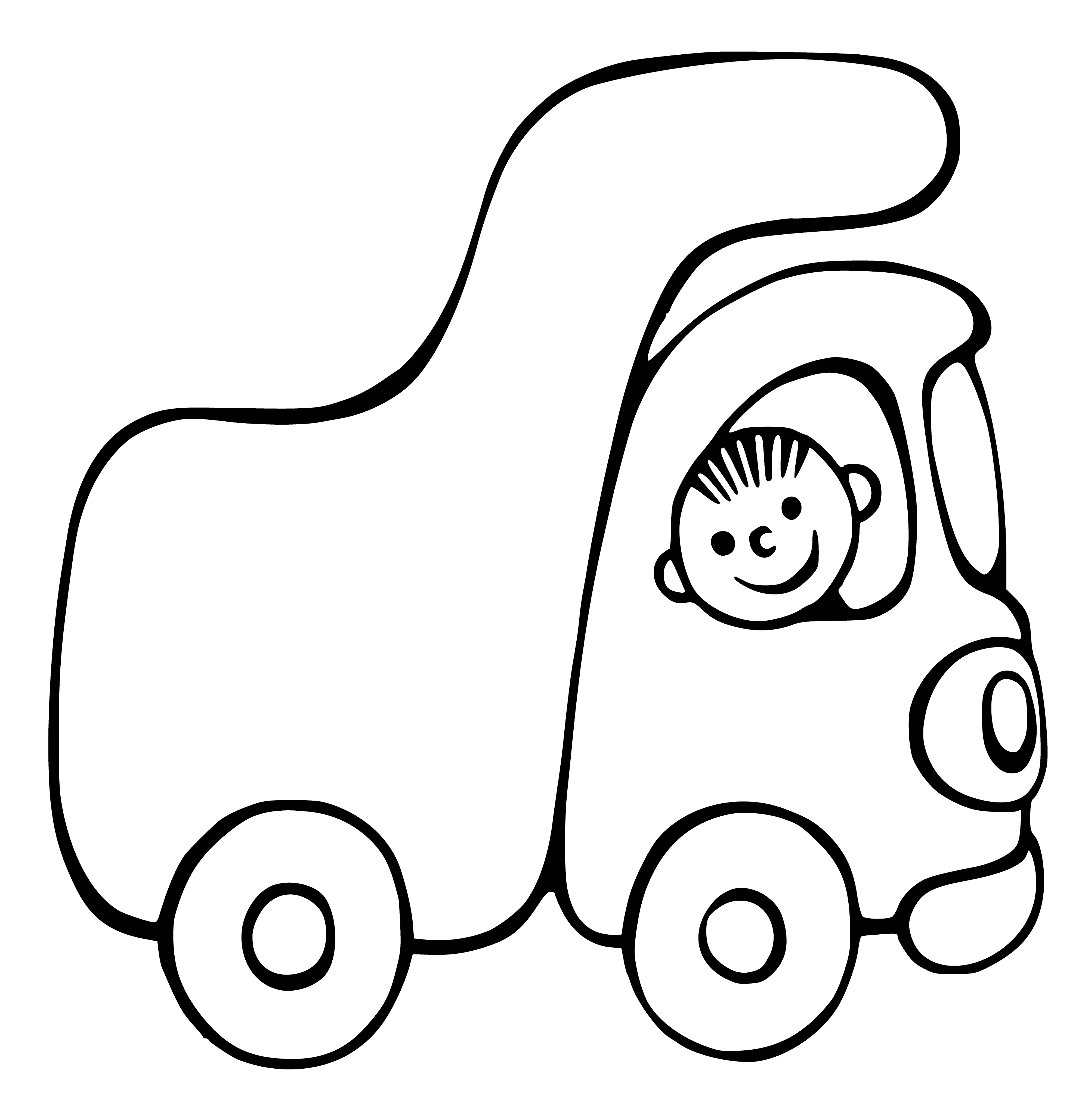 Dump truck coloring page
