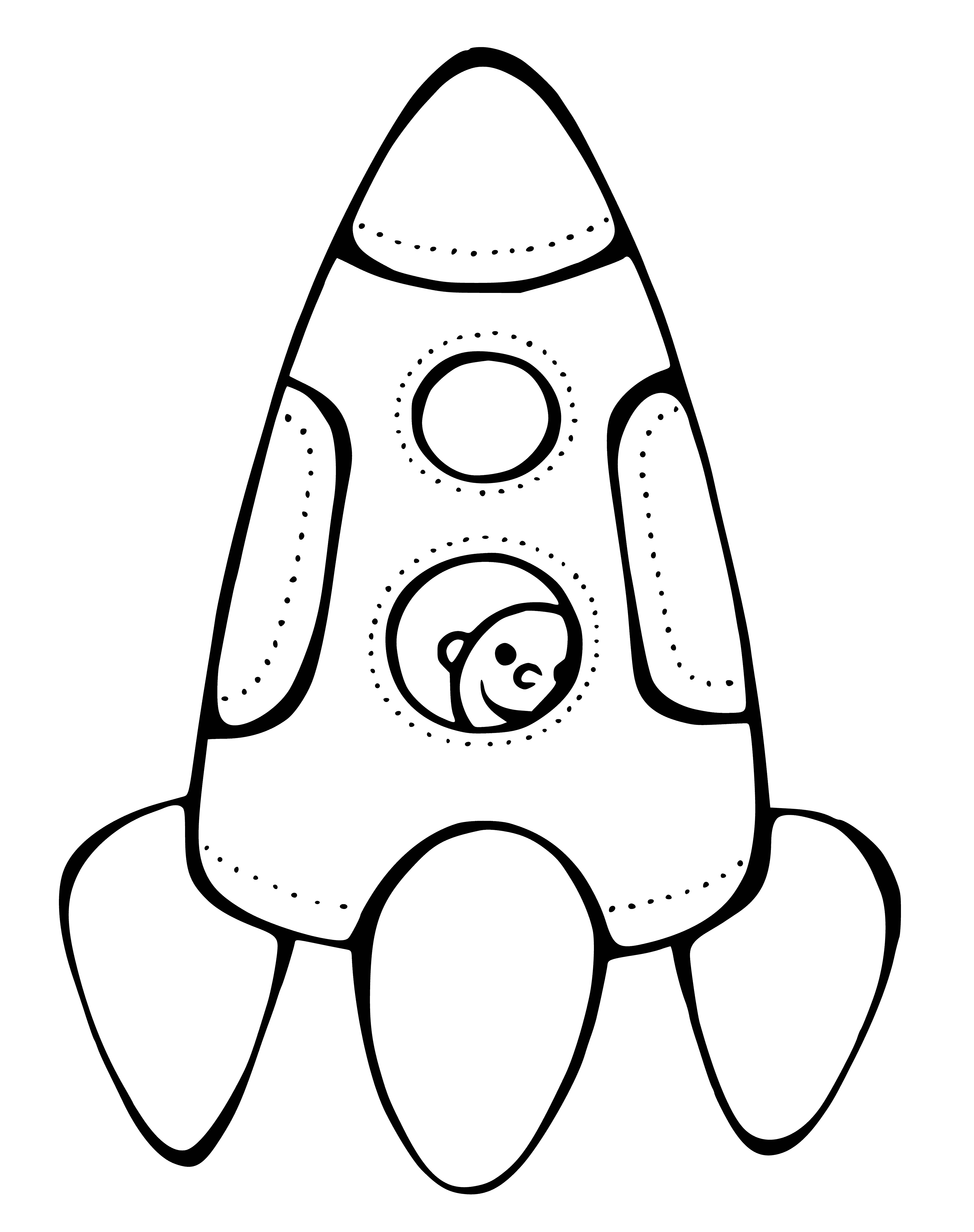 coloring page: Rocket transport has a large round cylindrical object w/ pointed end sitting on flat surface surrounded by small round objects & metal rods.