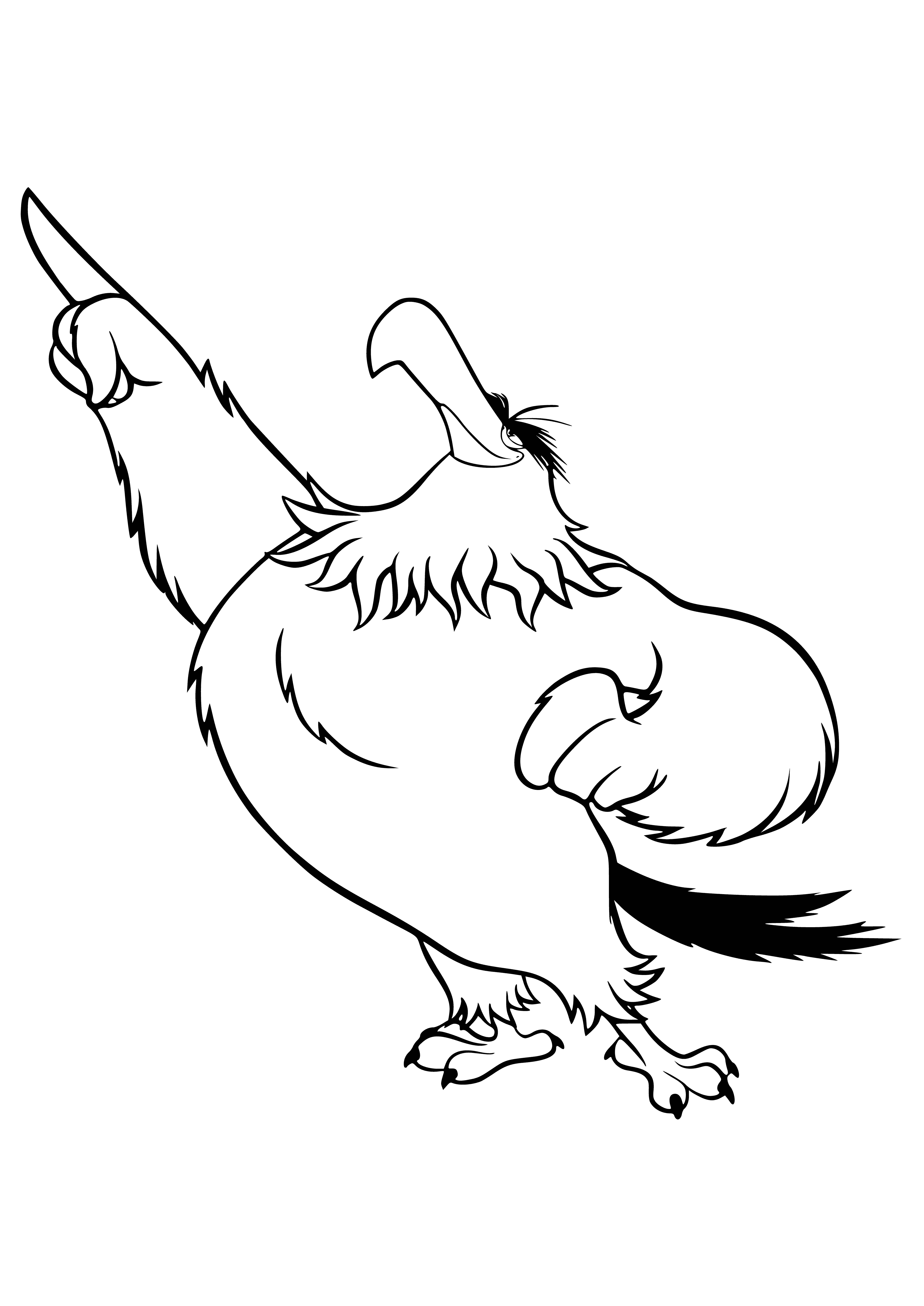 Mighty eagle coloring page