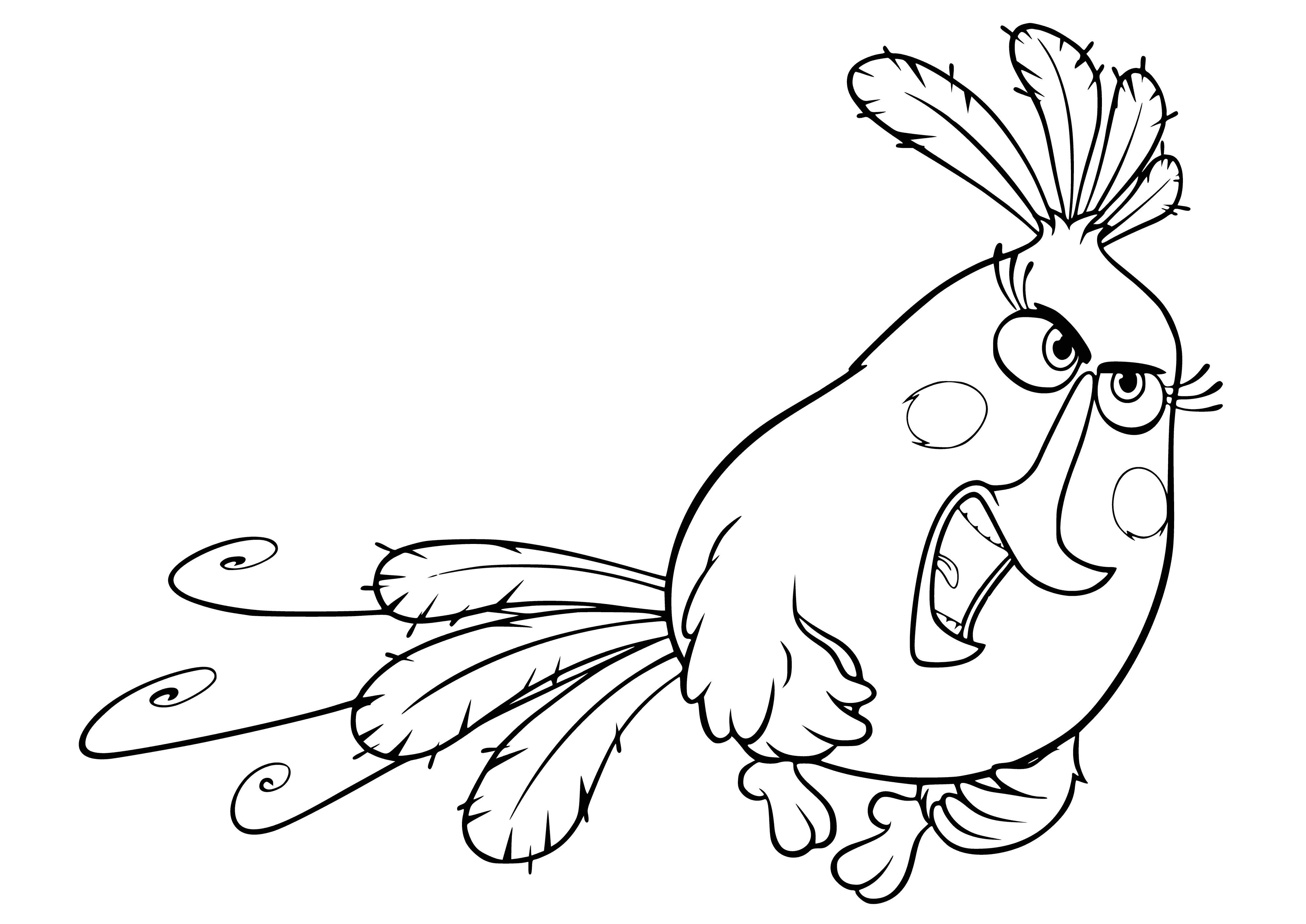 Matilda in flight coloring page