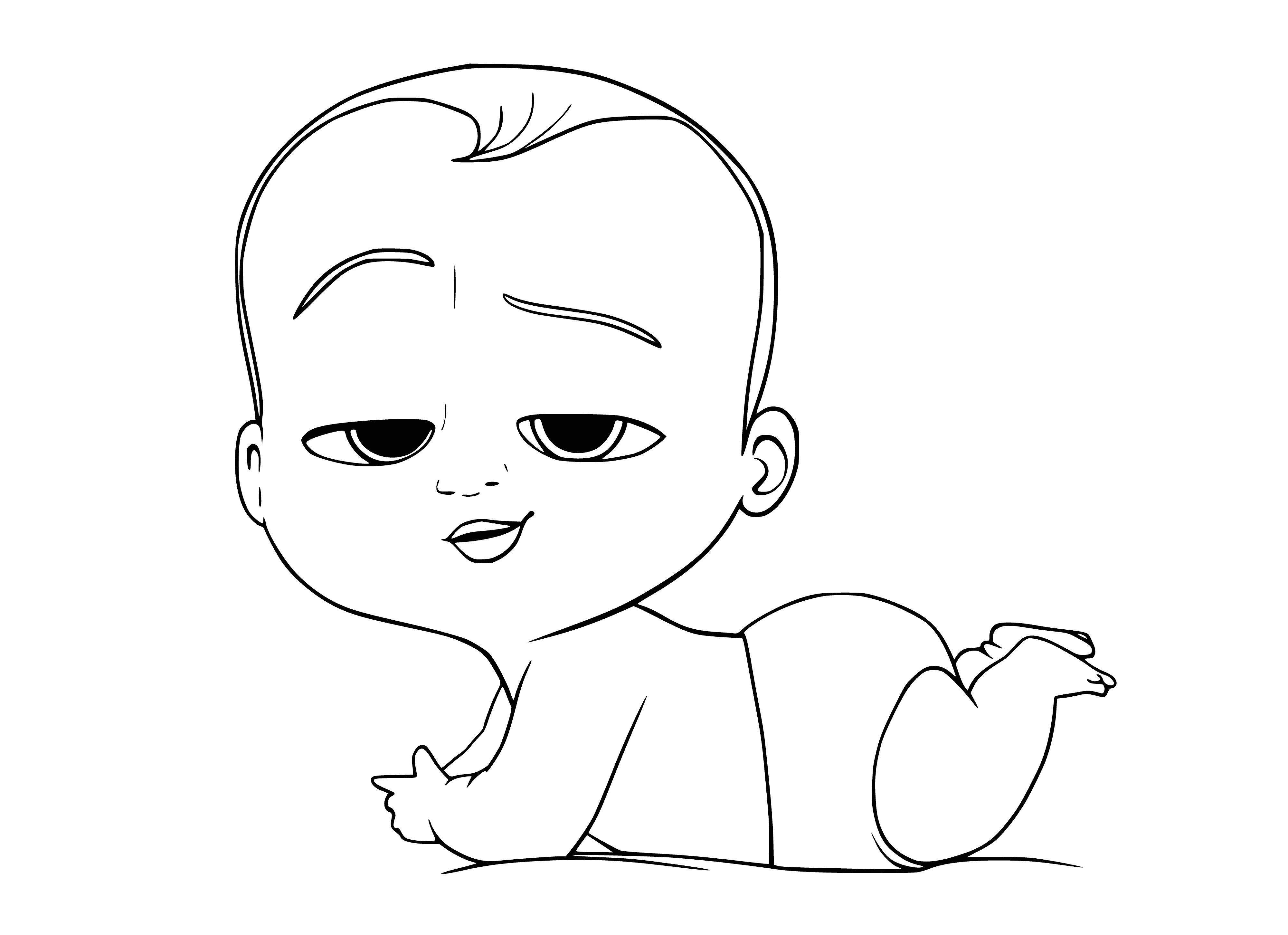 Baby Boss Baby coloring page