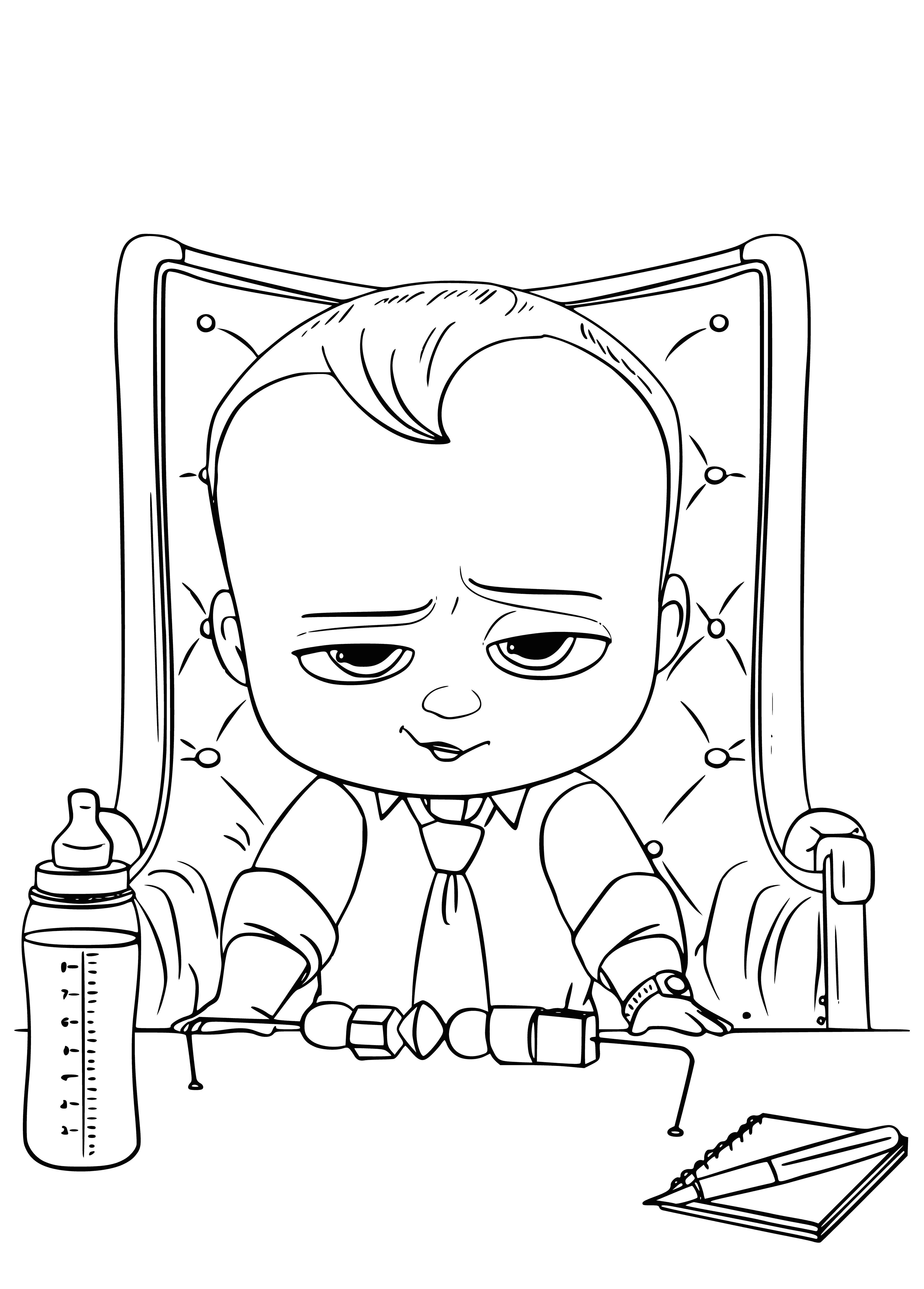coloring page: The Boss Baby is a smart baby who knows what to do and always gets his way. #TheBossBaby