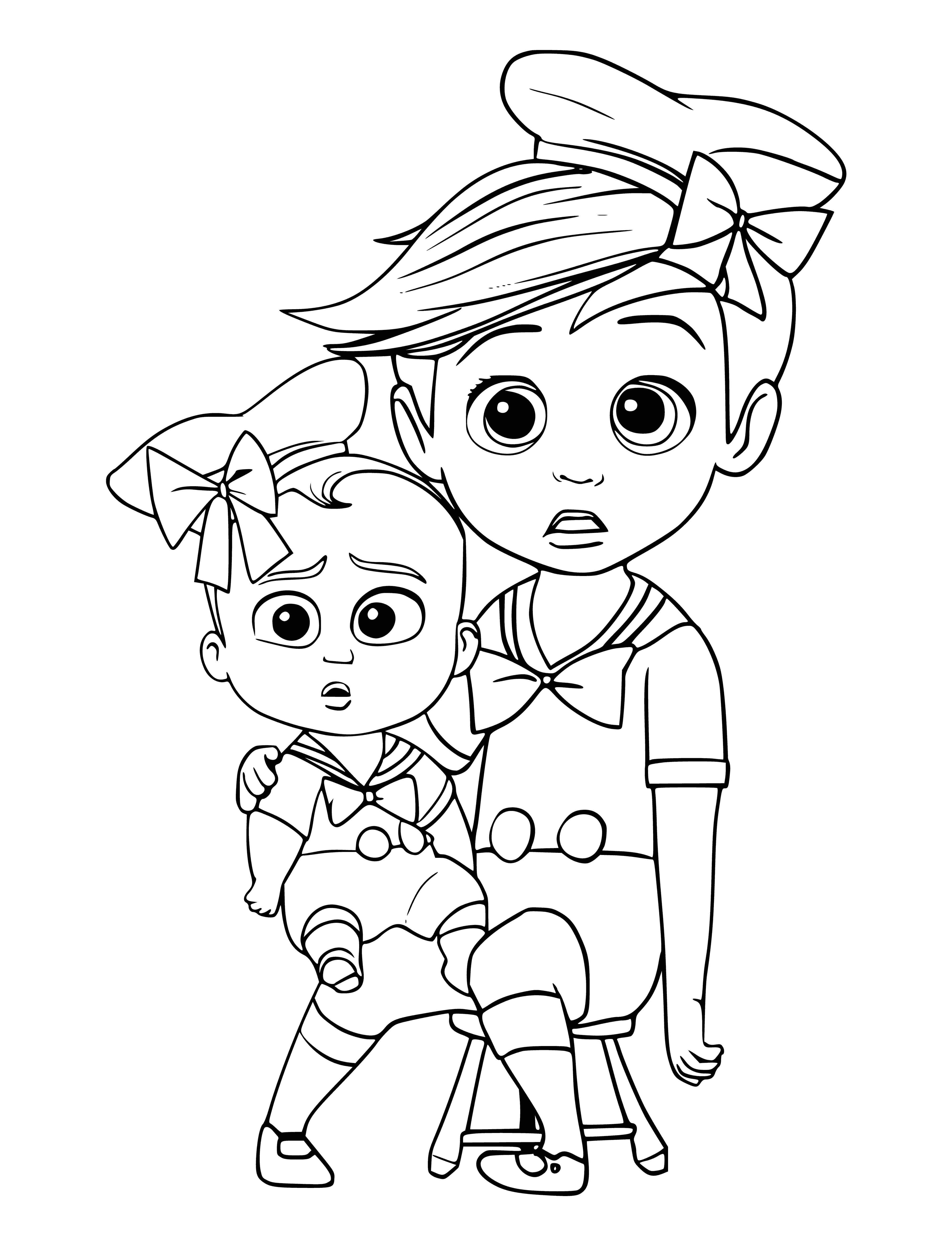 Tim and the Boss Baby coloring page