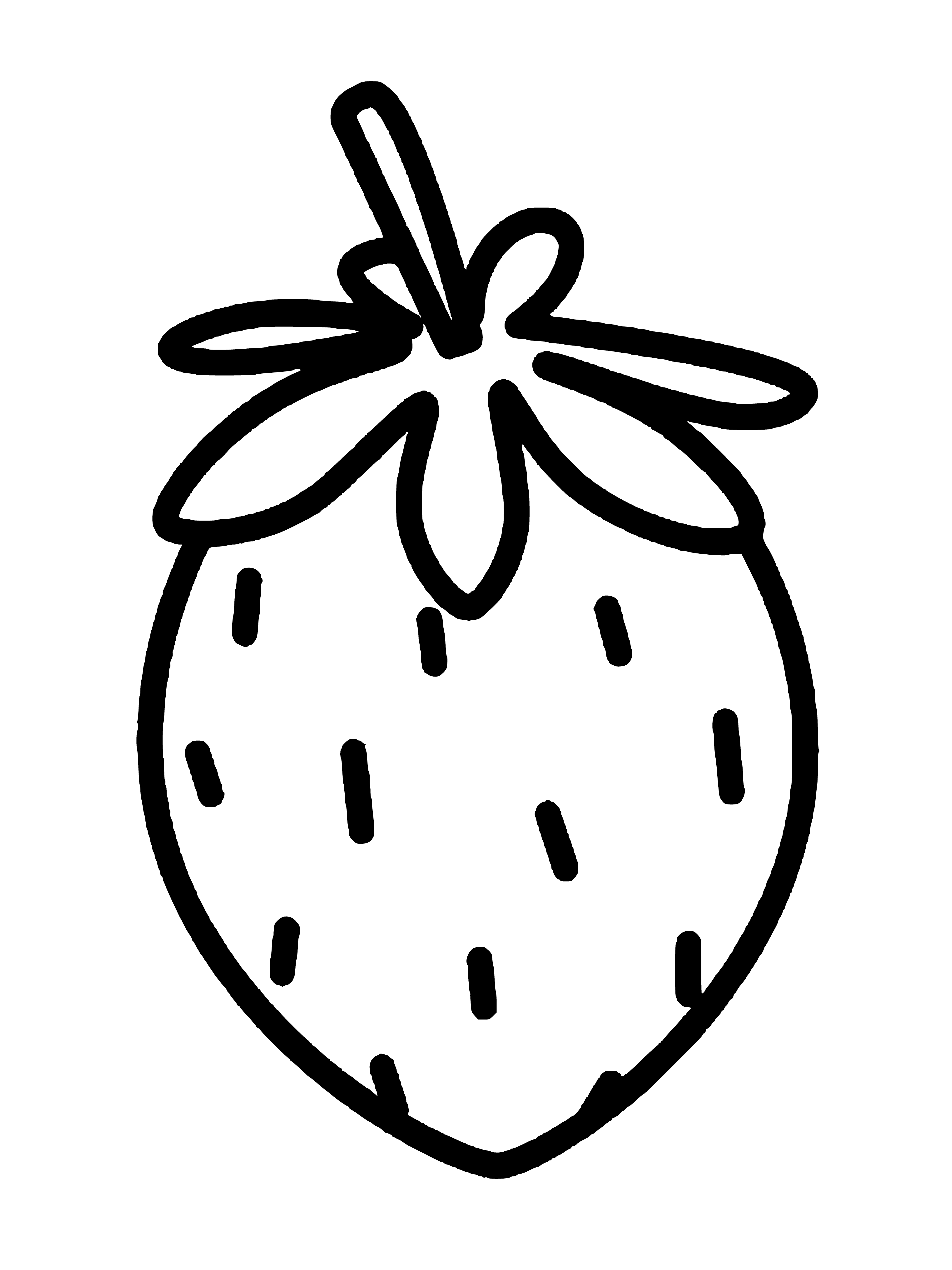 Strawberry coloring page