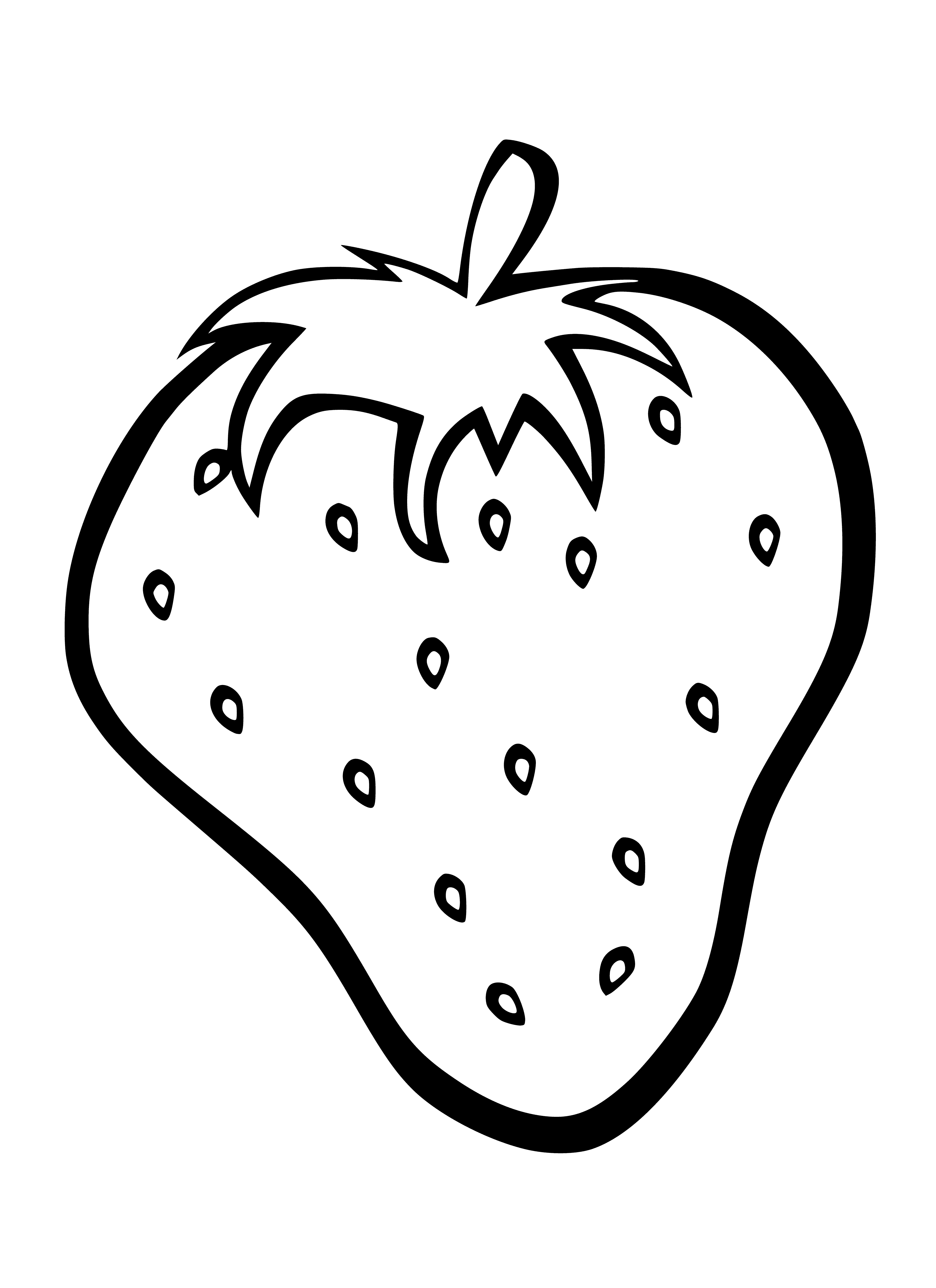 coloring page: Sweet, juicy strawberries are a summer favorite - perfect for a healthy snack or special treat! #berries #strawberries
