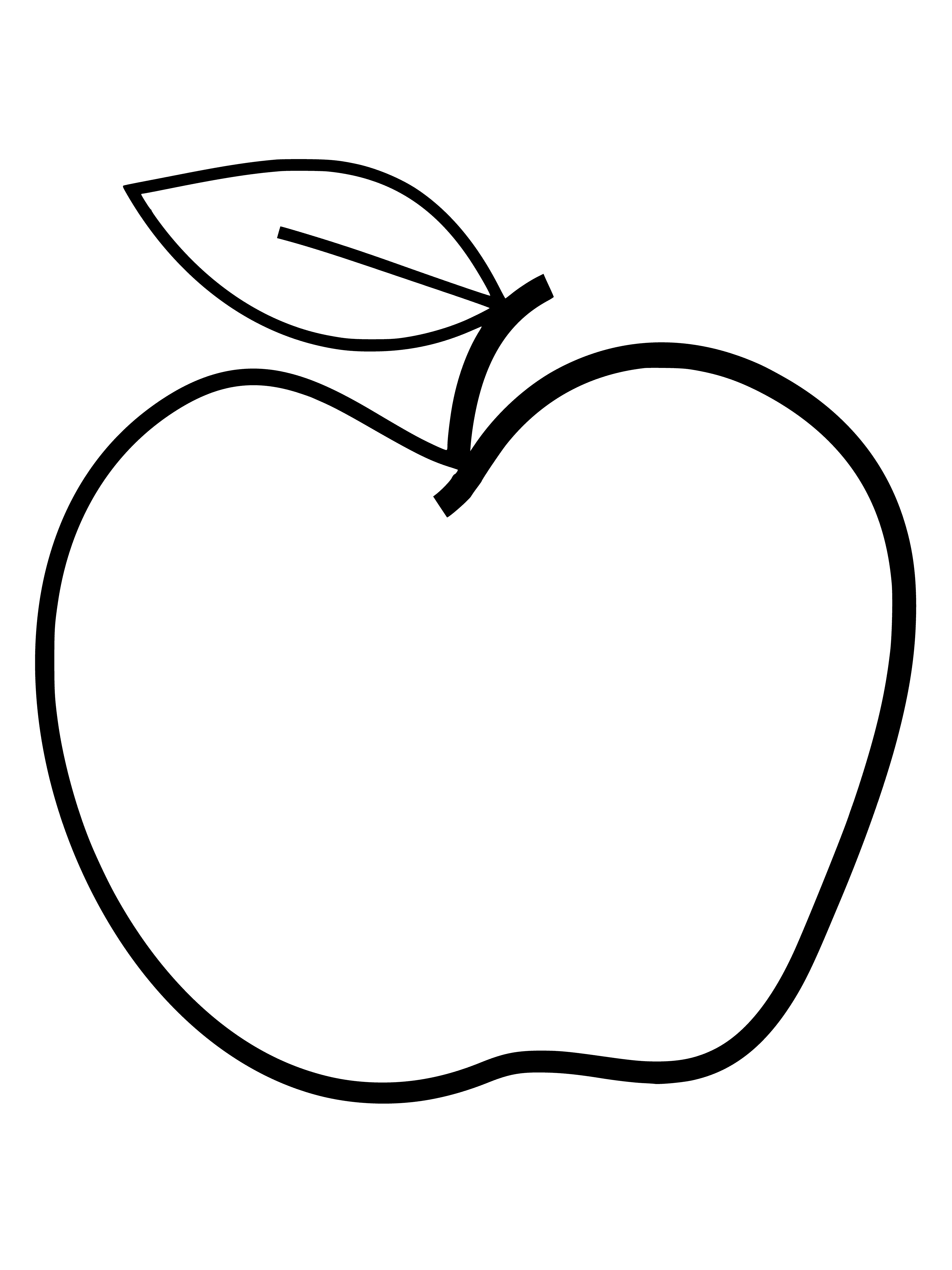 coloring page: An apple on a plate with a stem and leaves, red and green in color. #coloringpage