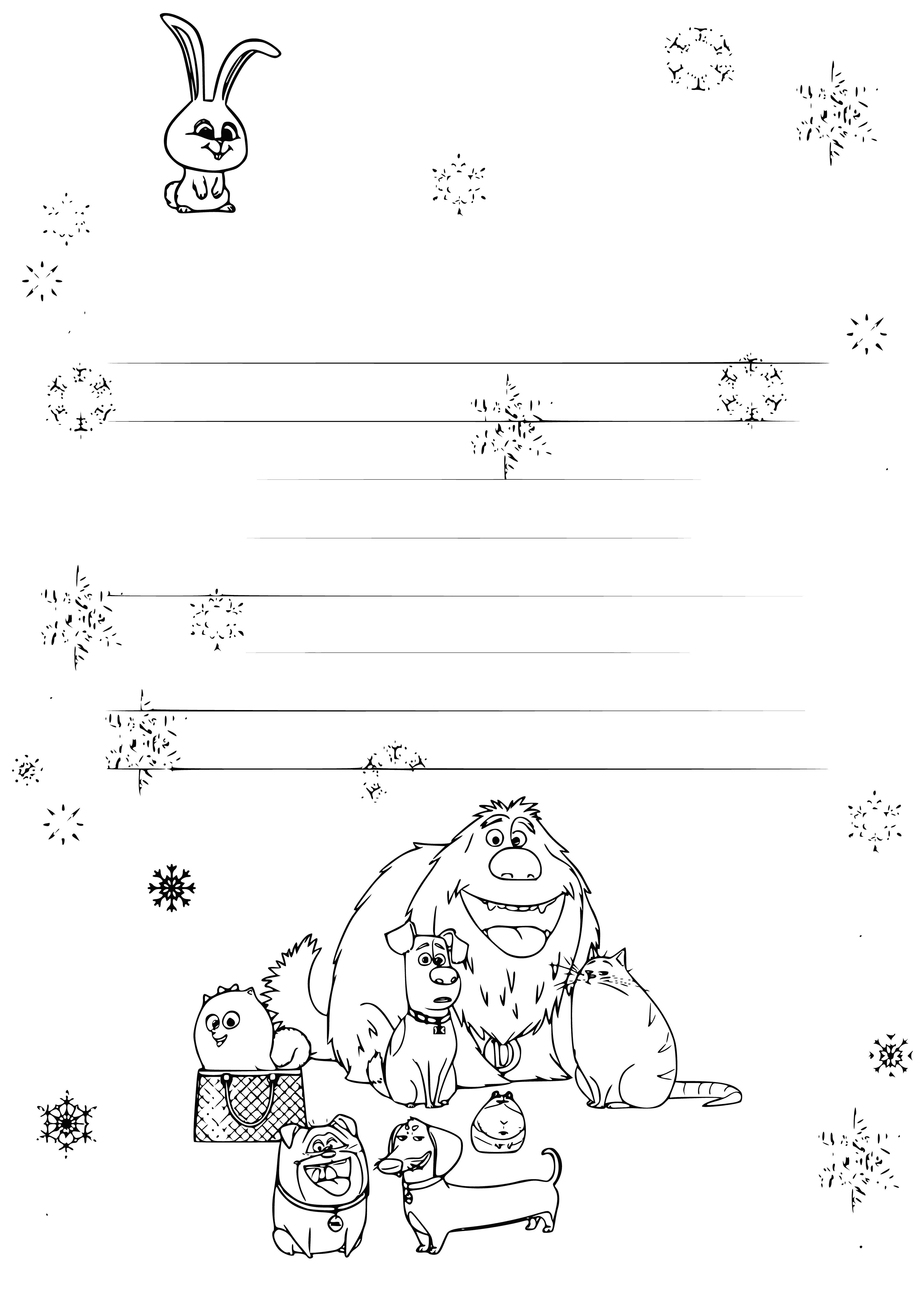 coloring page: A child writes a letter to Santa asking for a bike and a puppy & expresses how they've been good & excited for Christmas. They wish Santa a safe journey.