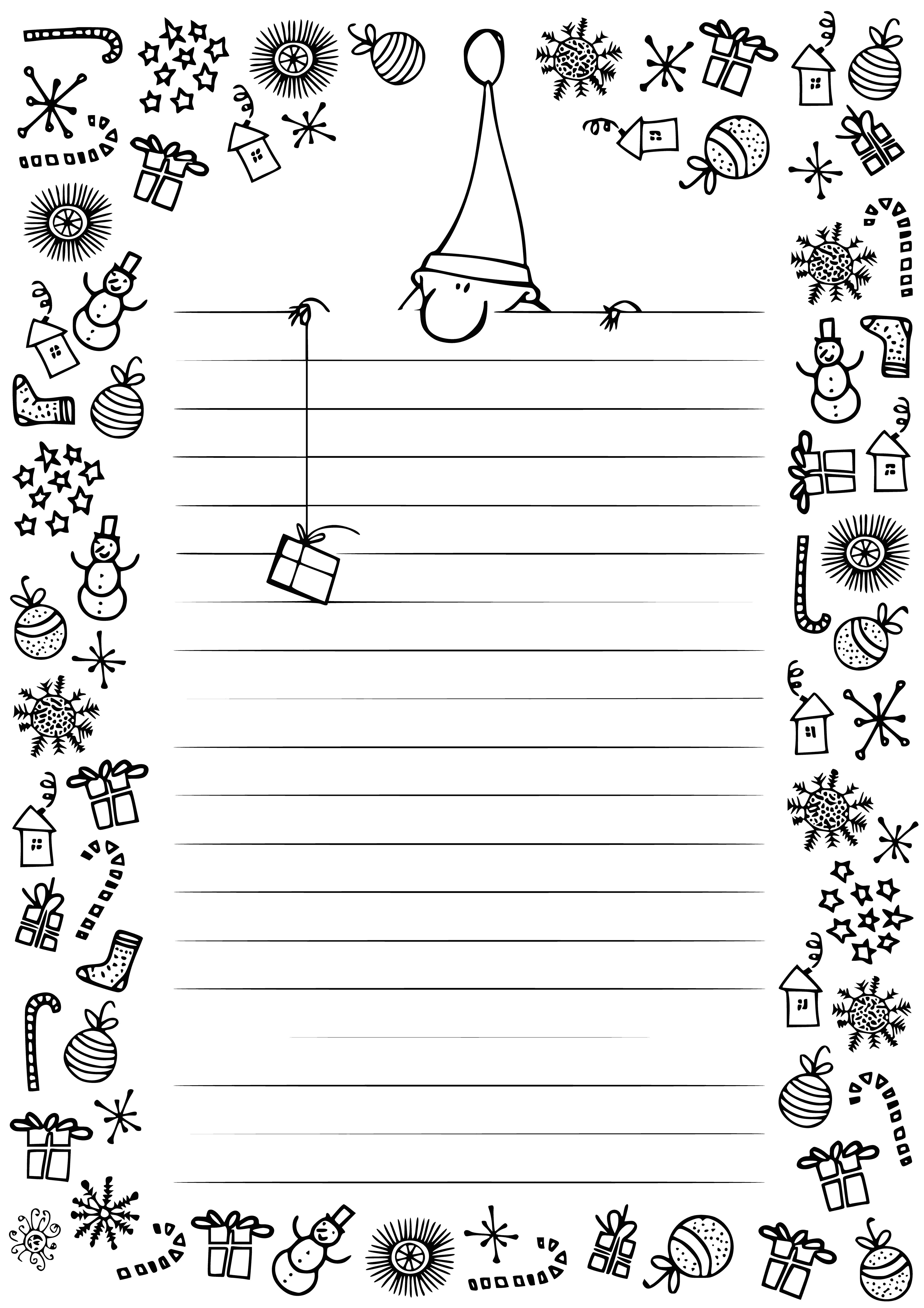 Brief an den Weihnachtsmann Malseite
