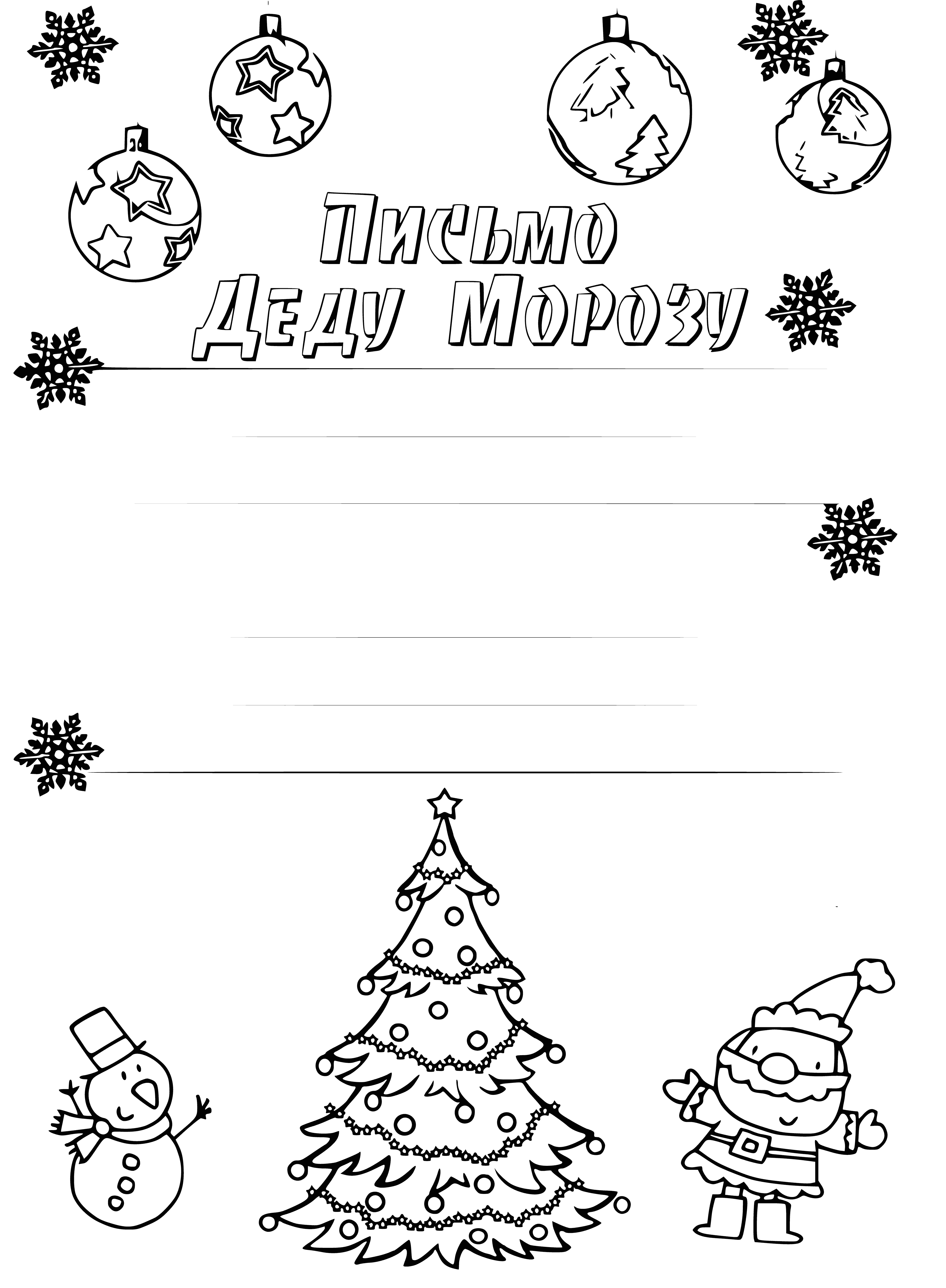 coloring page: Little girl writes Santa asking for a puppy for Christmas, promising to take care of it. "Love, (name)." #ChristmasMiracle