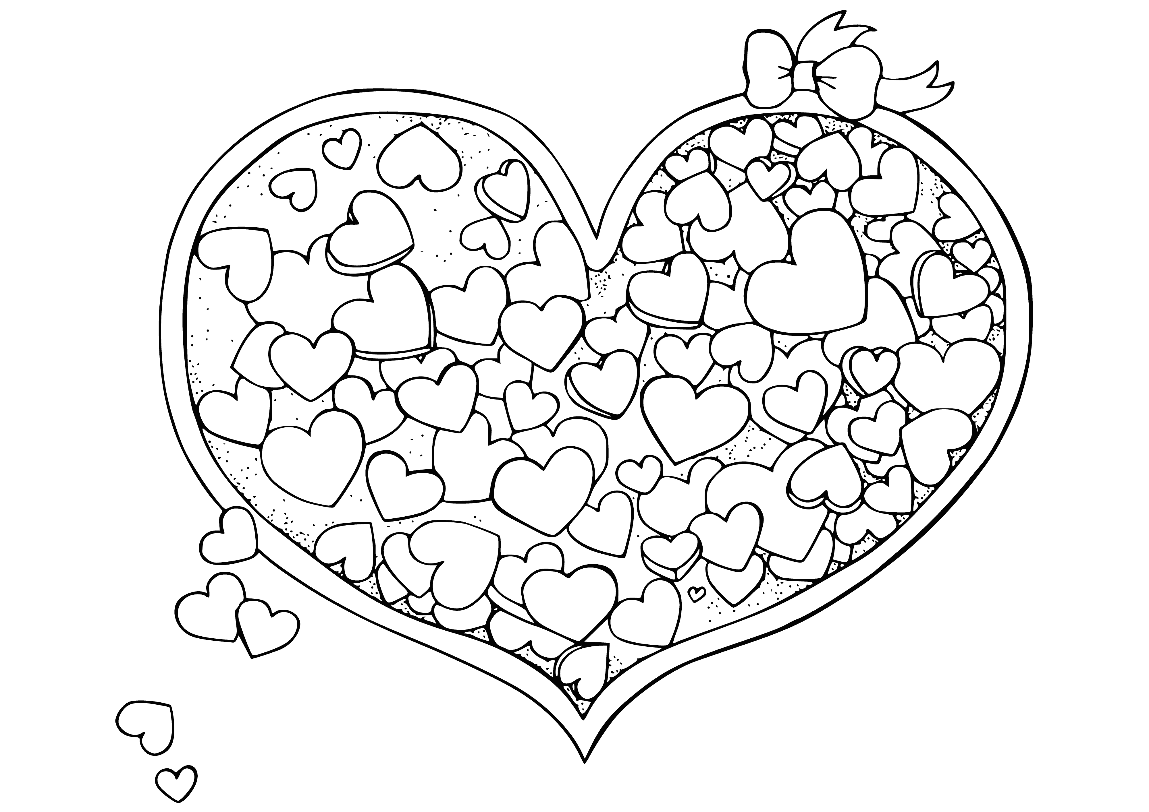 coloring page: Holding hands creates a heart shape: symbolizing love & care.