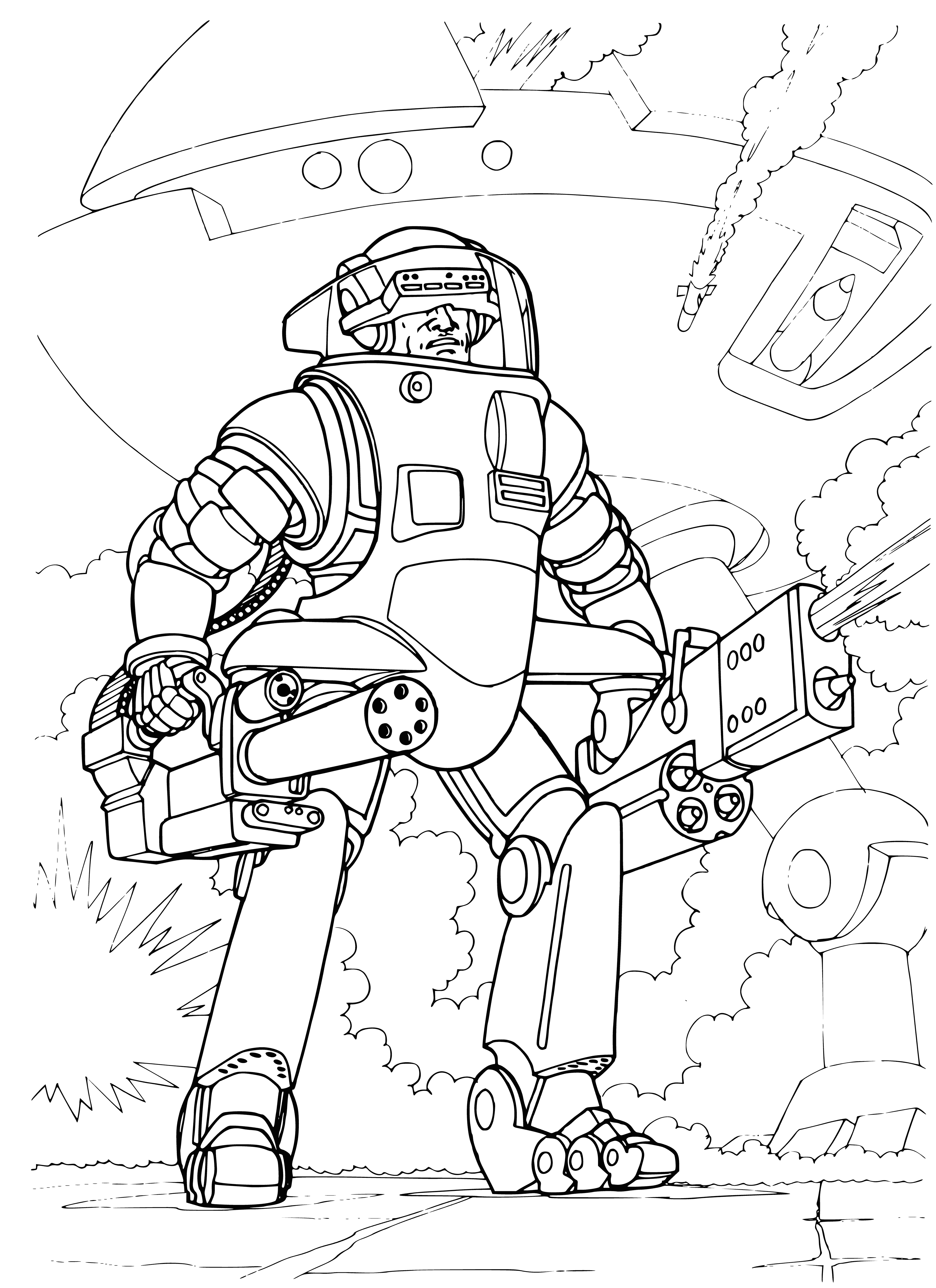 Heavy infantryman coloring page