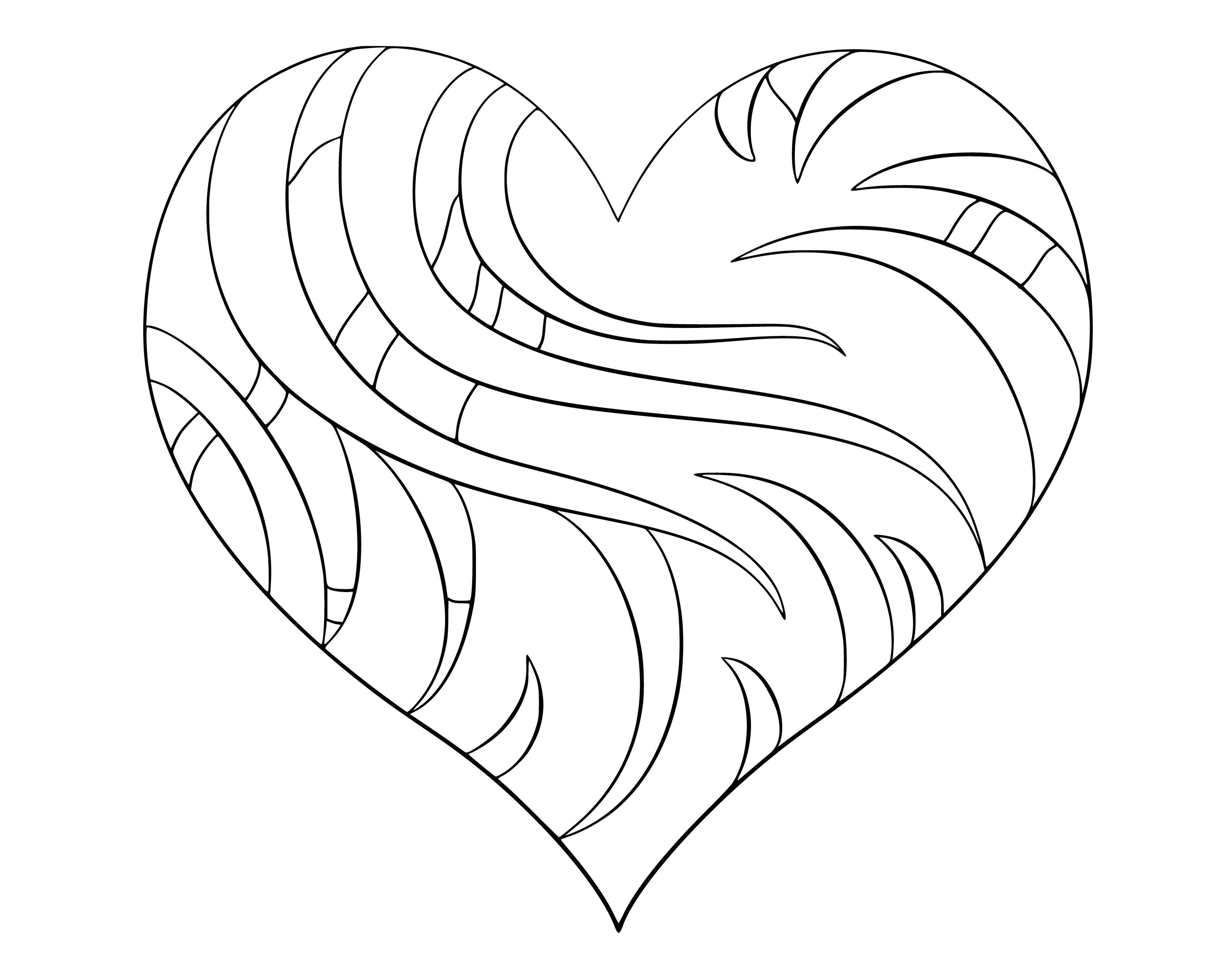 Kalp boyama sayfası