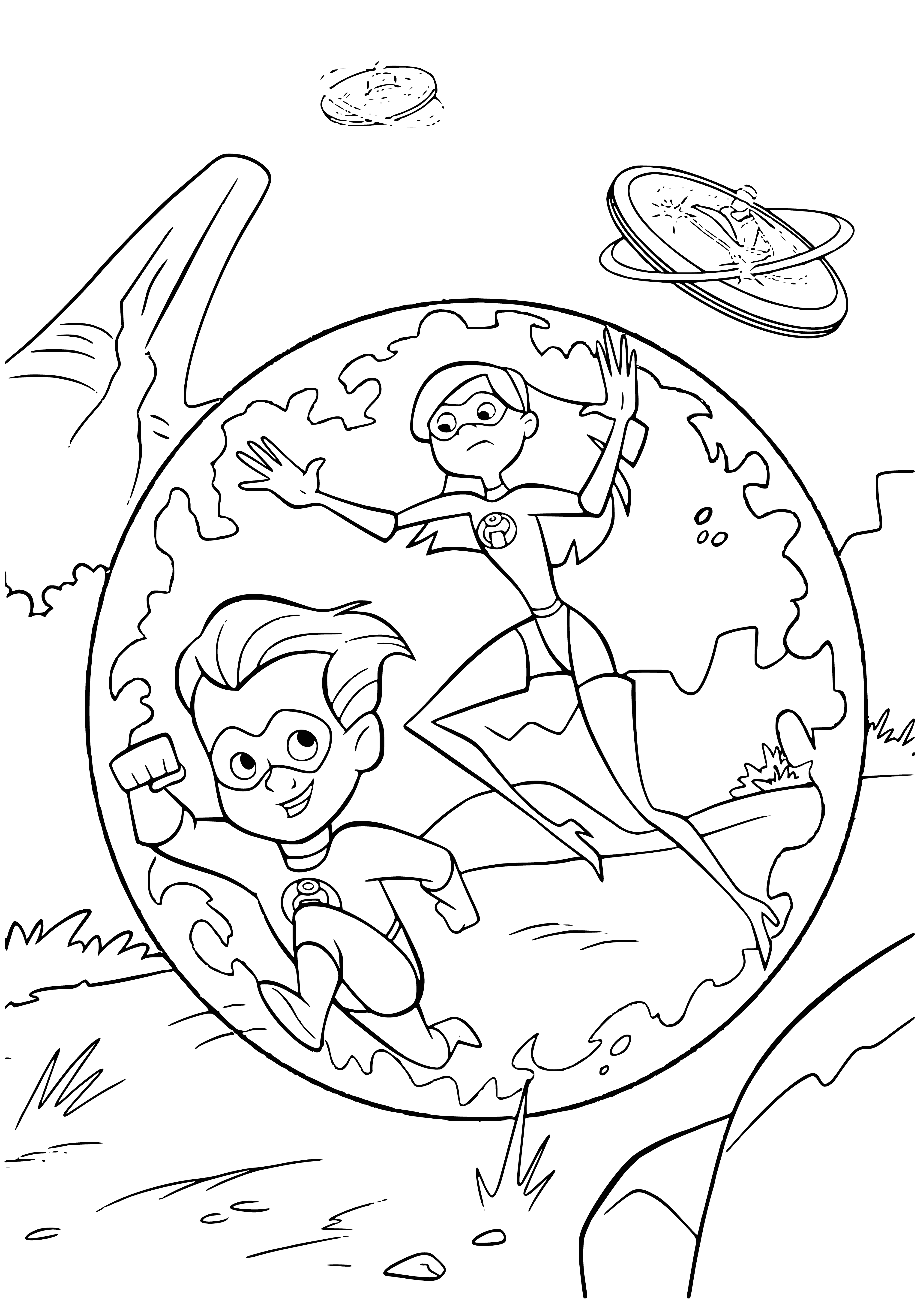 Shastik and Violet coloring page