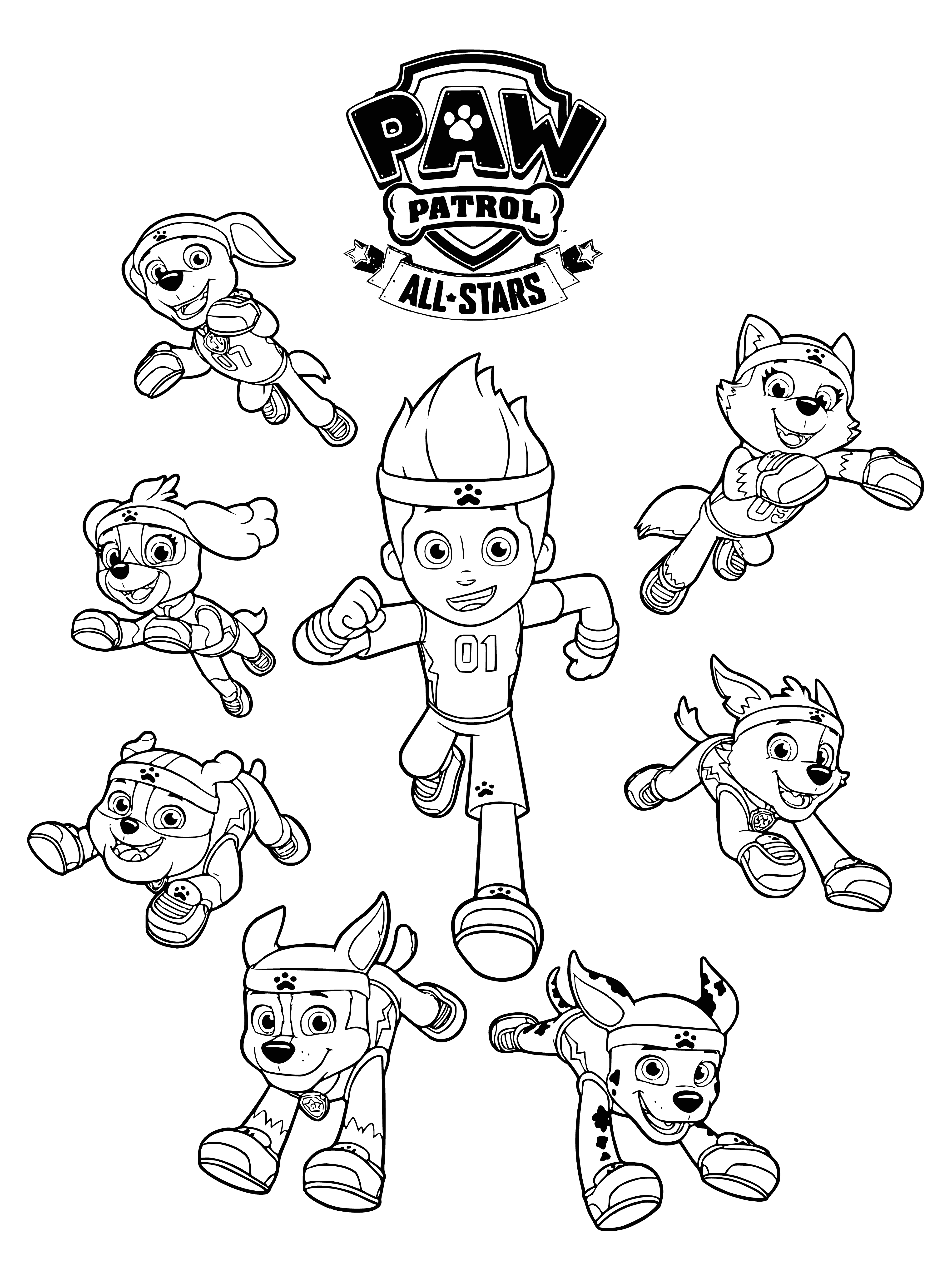 All Stars coloring page