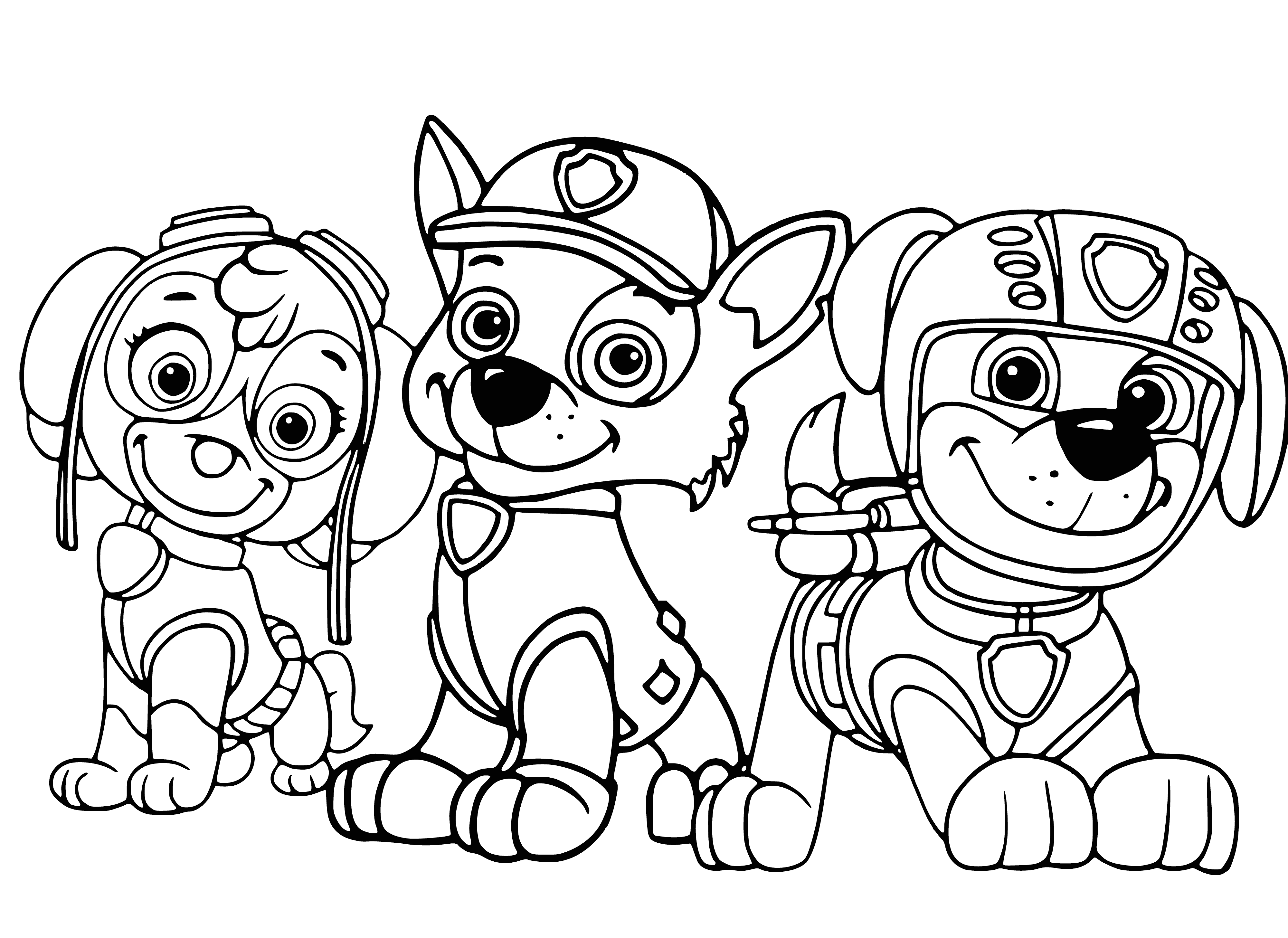 coloring page: PAW Patrol is a pack of 3 puppies who stick together & have endless adventures. No matter what, they have each other's backs & have fun!