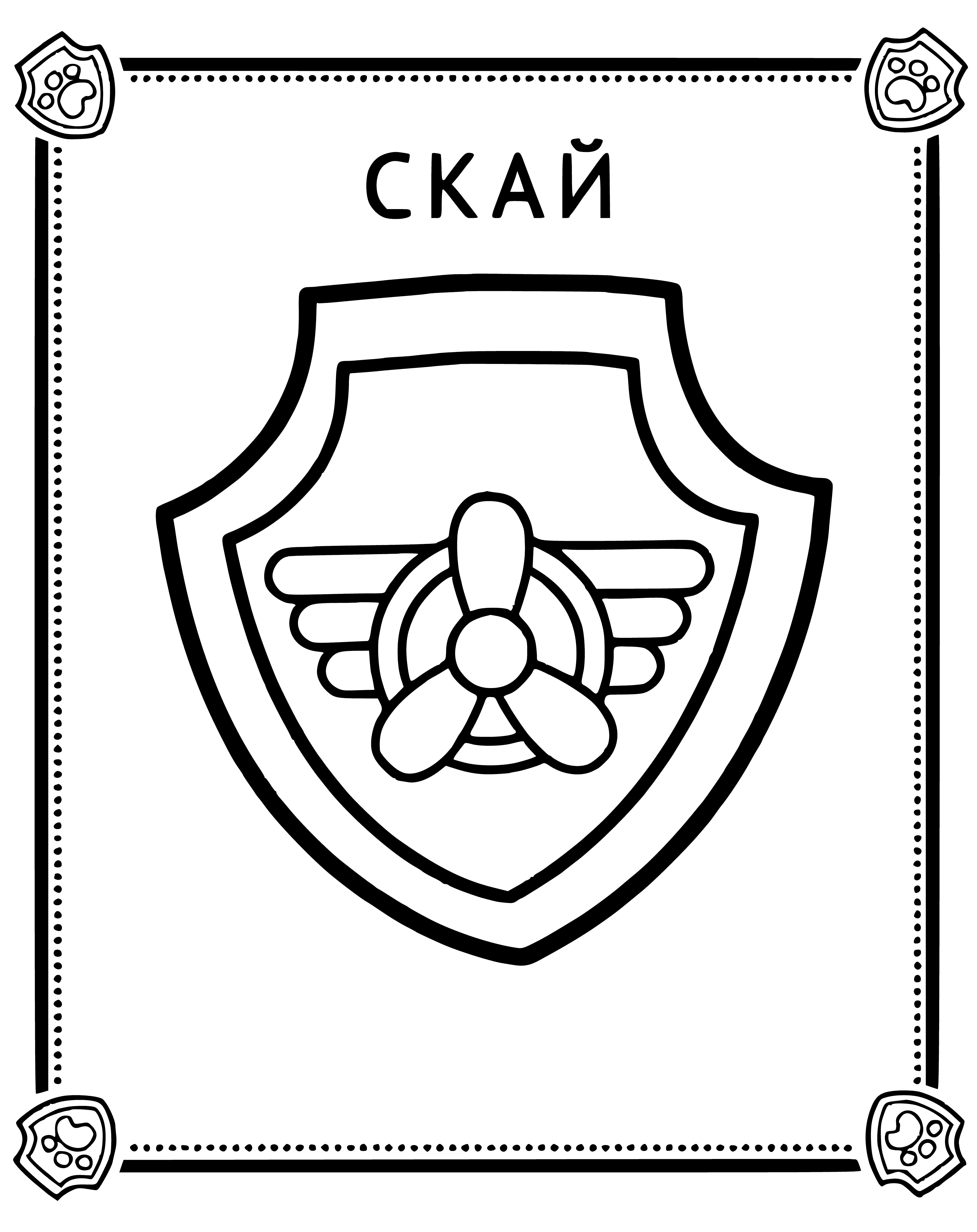 Skye sign coloring page