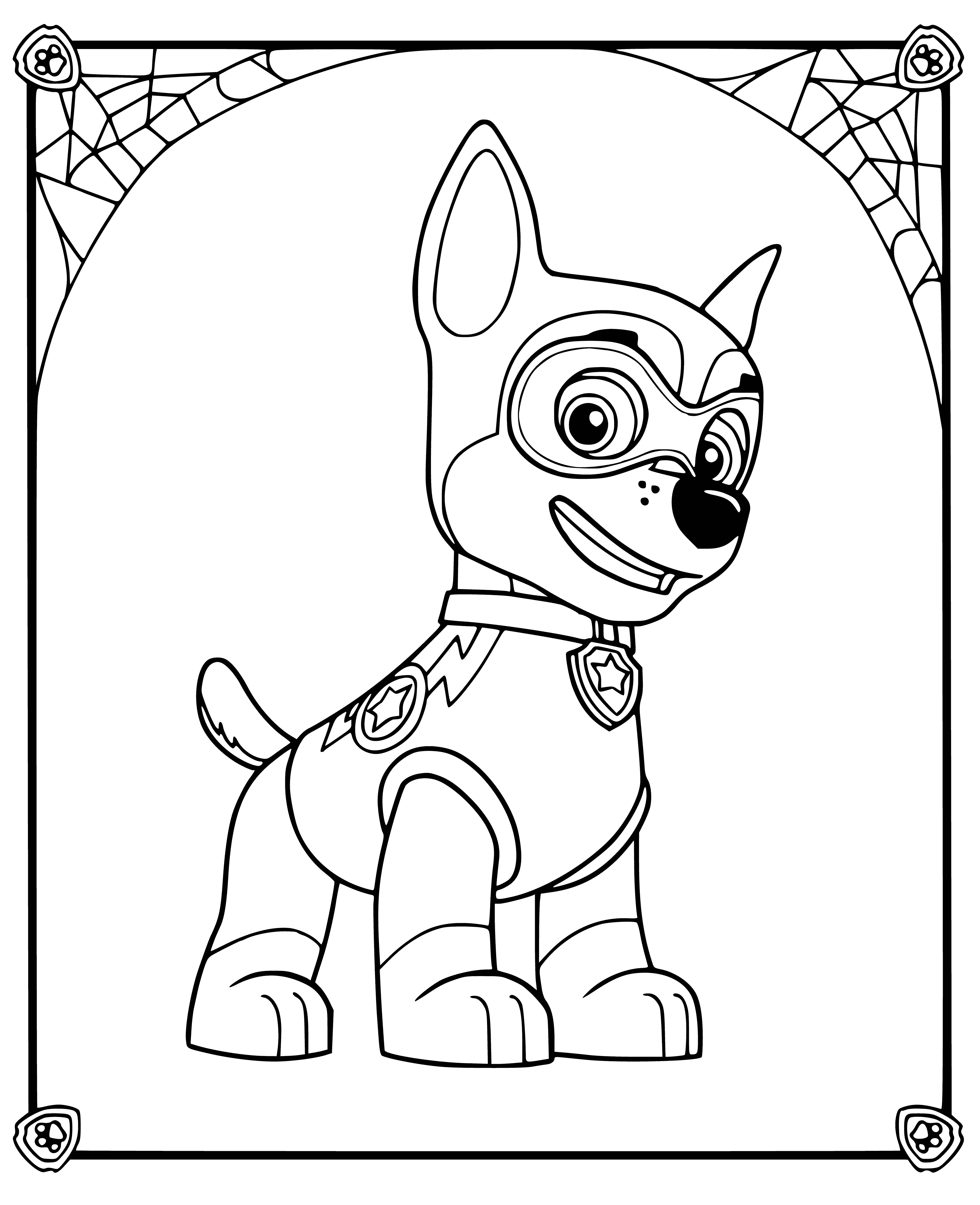 coloring page: The PAW Patrol Racer Lightning is a blue & white race car toy w/ the PAW Patrol logo. Perfect for little speedsters! #PAWPatrol