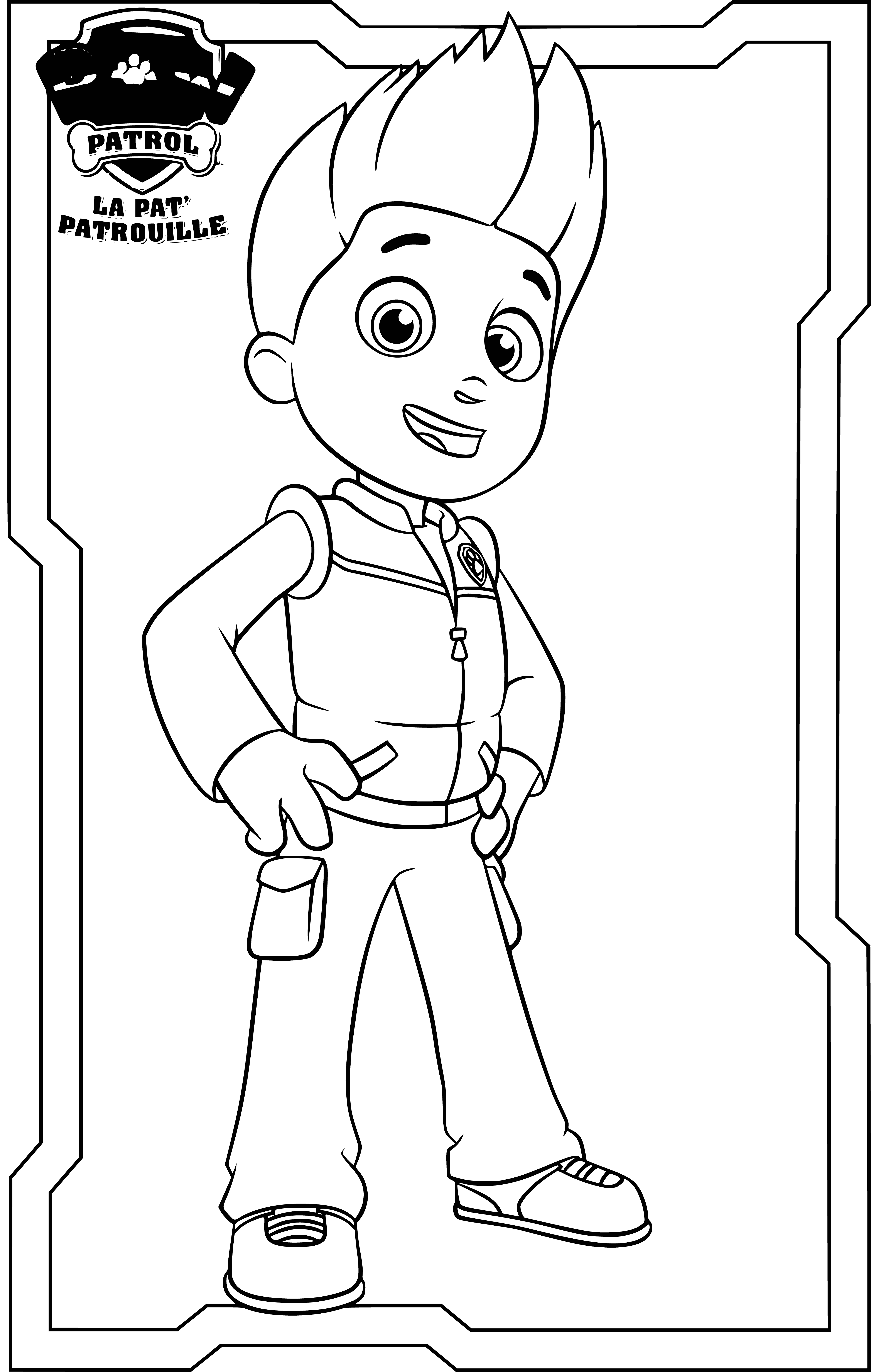 coloring page: Kids learn to ride with PAW Patrol! Plastic Rider toy has a handlebar & seat, blue & white PAW Patrol logo. #PAWPATROL