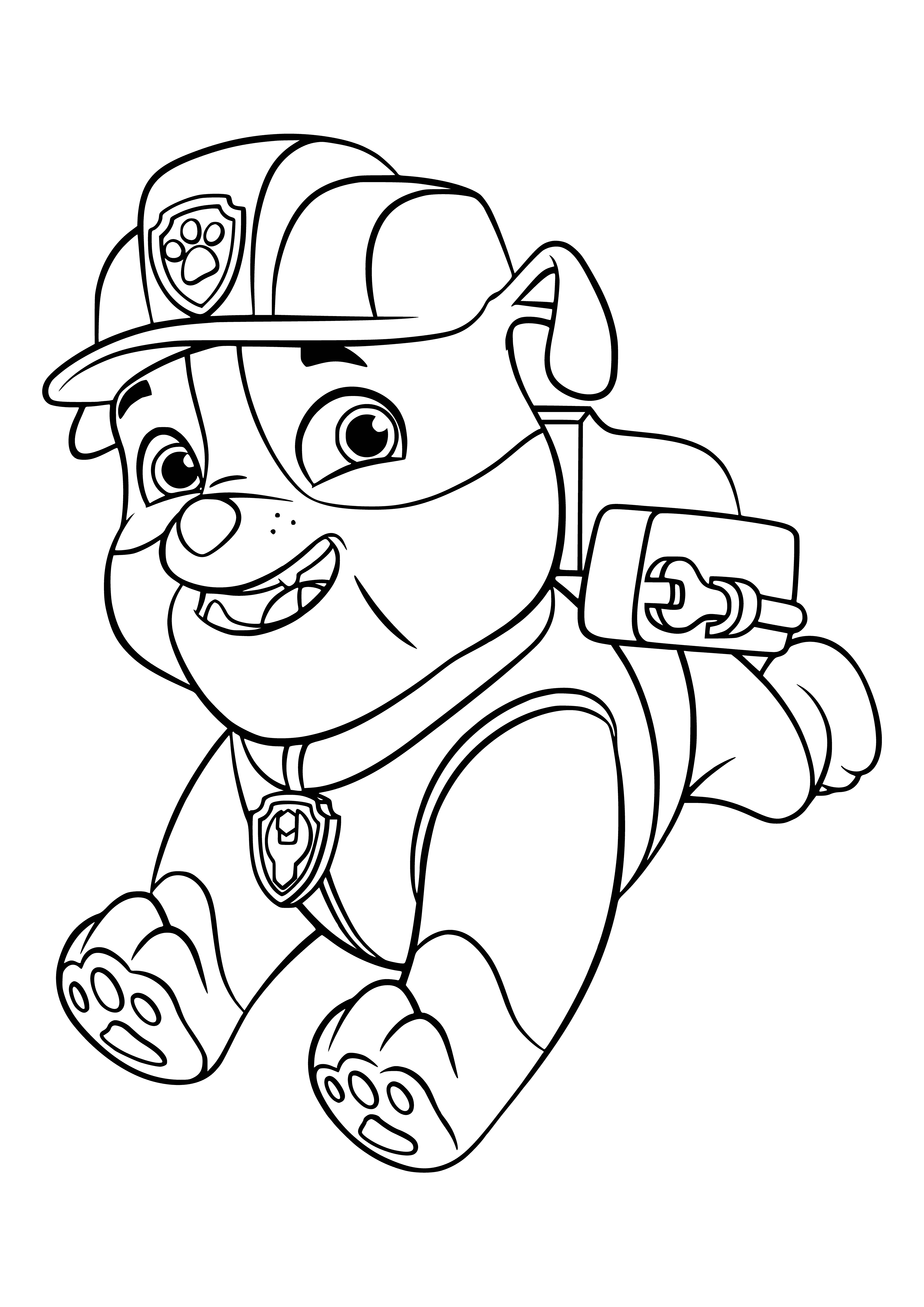 coloring page: The PAW Patrol is a team of anthropomorphic animals led by Ryder, saving the day in Adventure Bay! #PAWPatrol