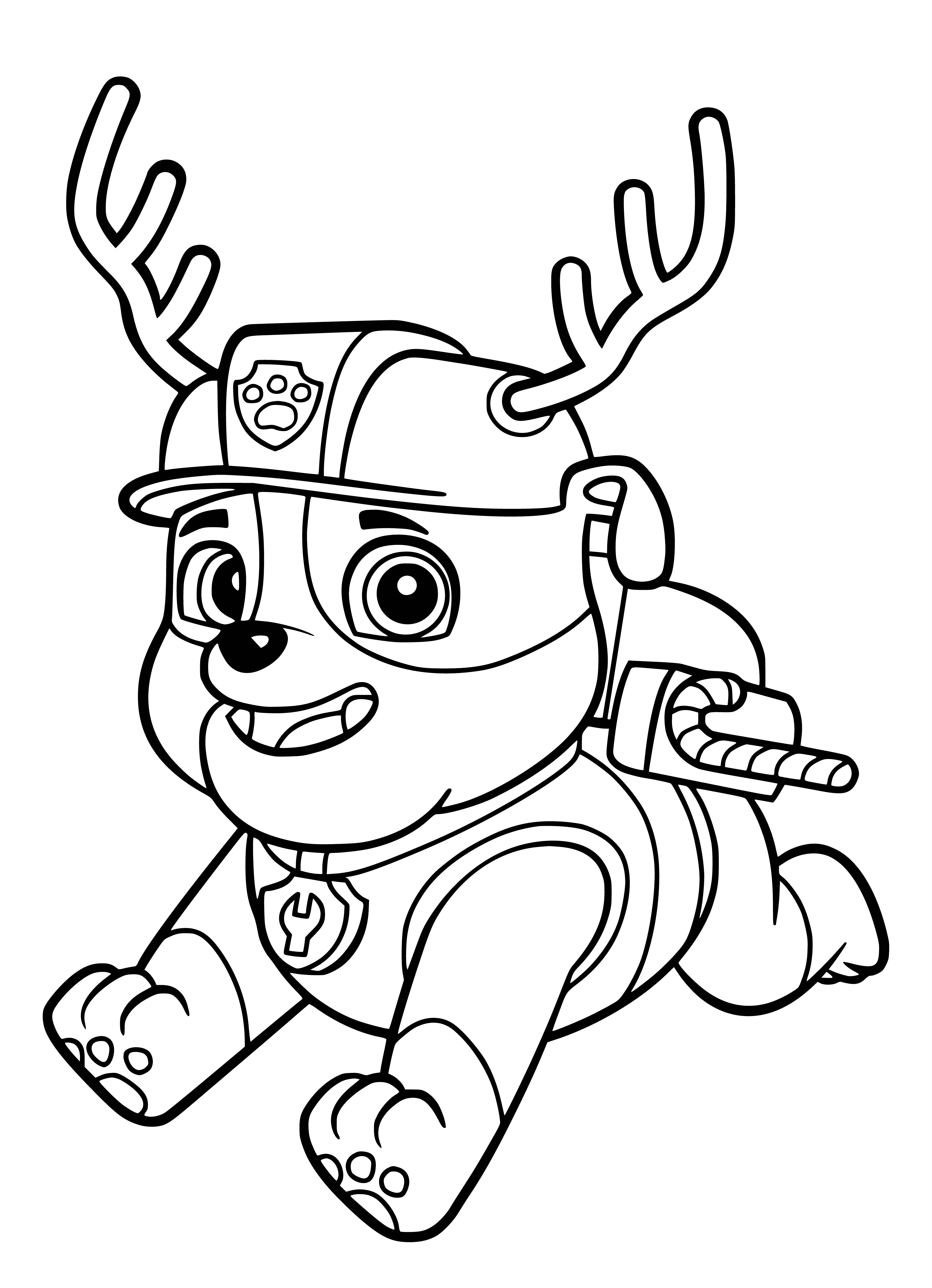 coloring page: Meet the PAW Patrol: A group of heroic pups who protect Adventure Bay with cool vehicles & gear! #PAWPatrol