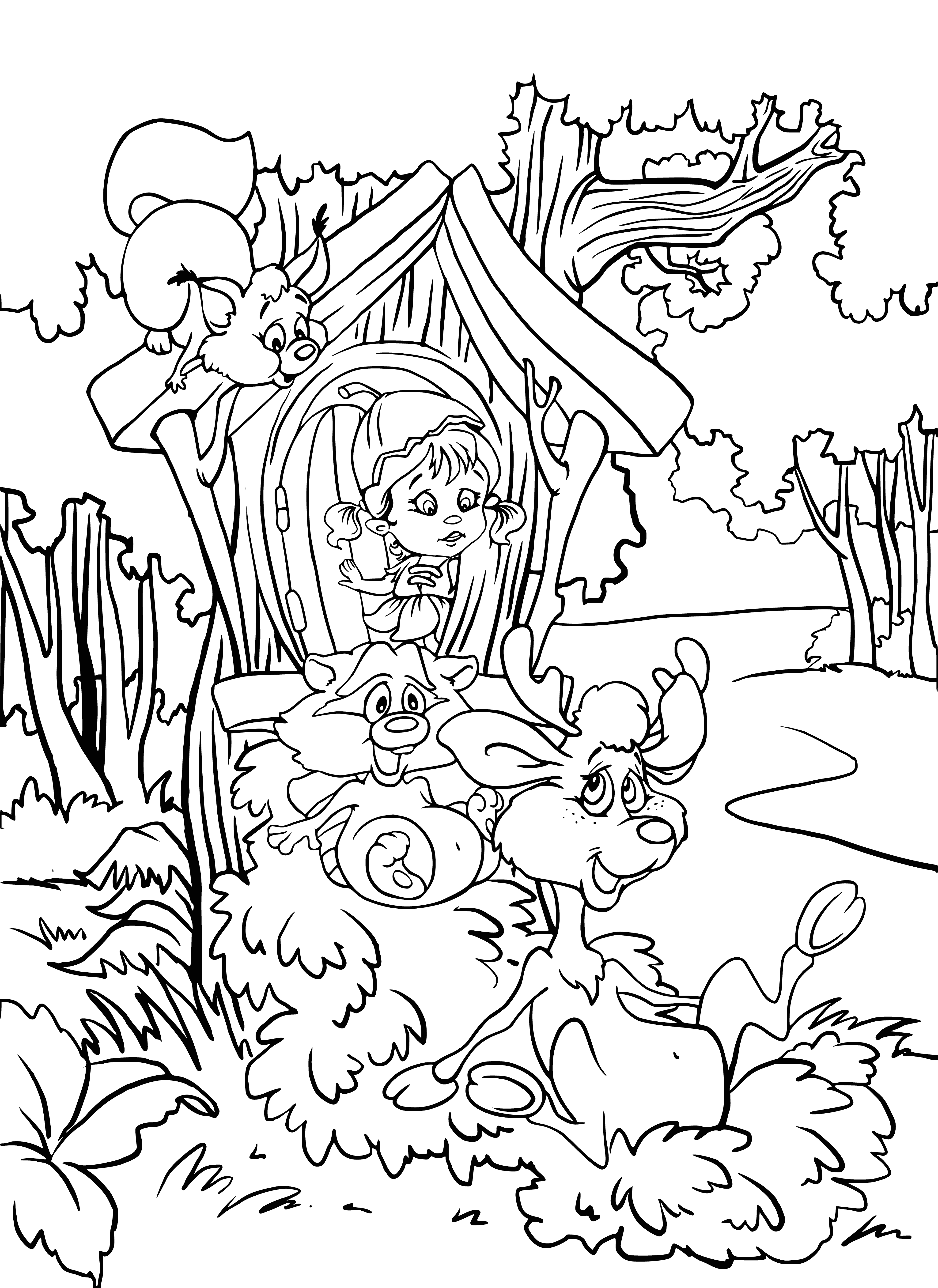 Downhill coloring page