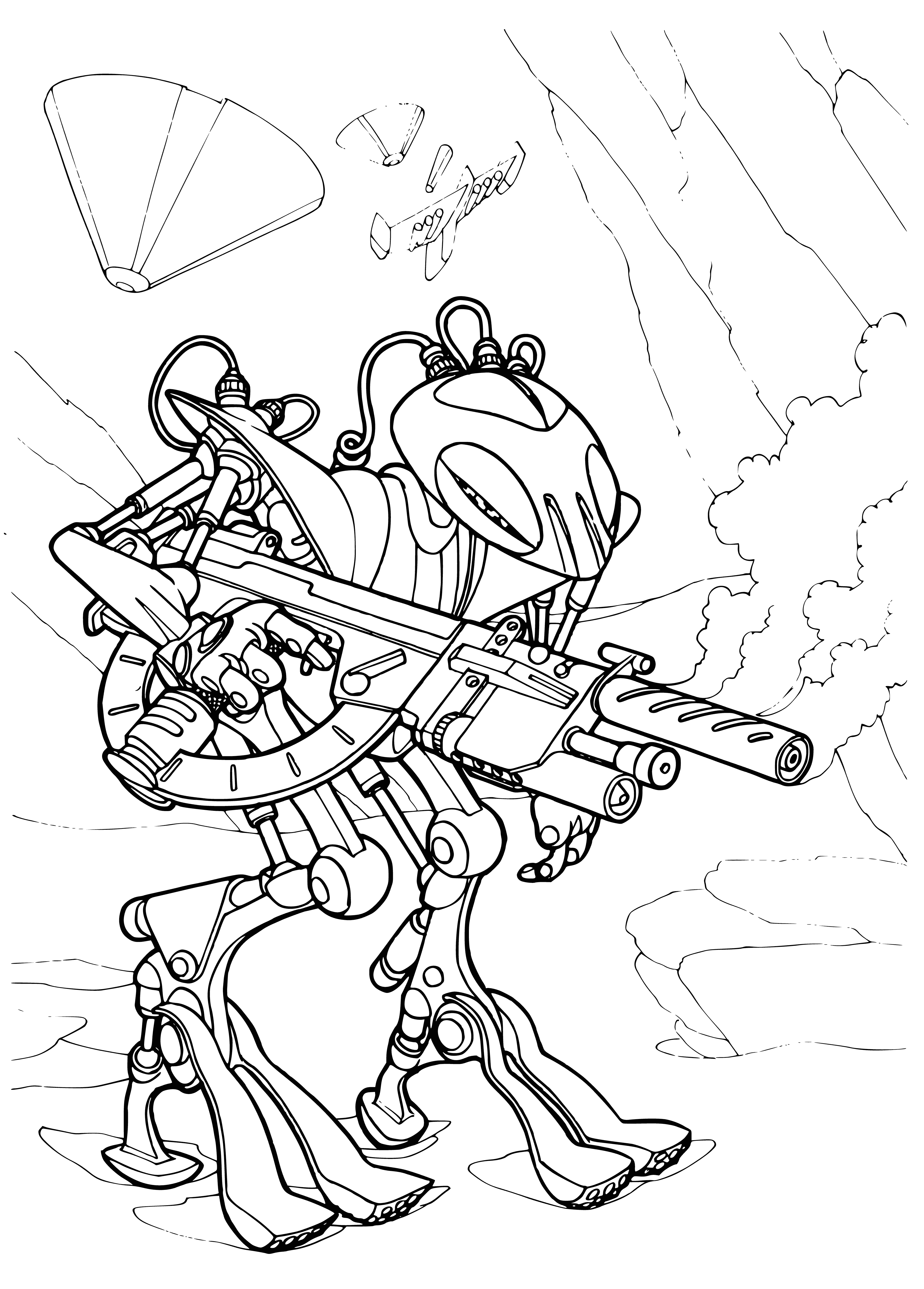 Robot Soldier coloring page