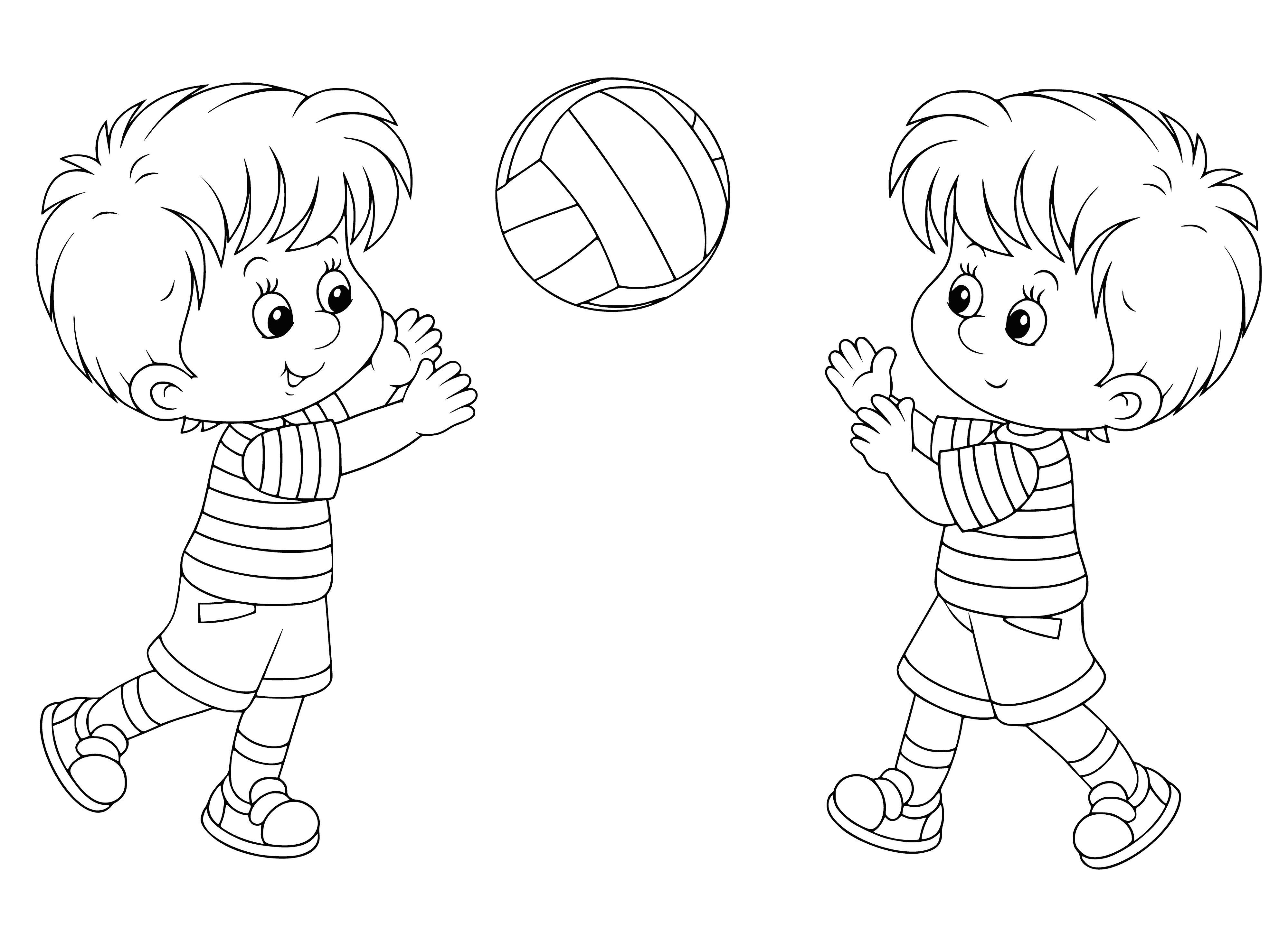 Physical education lesson coloring page
