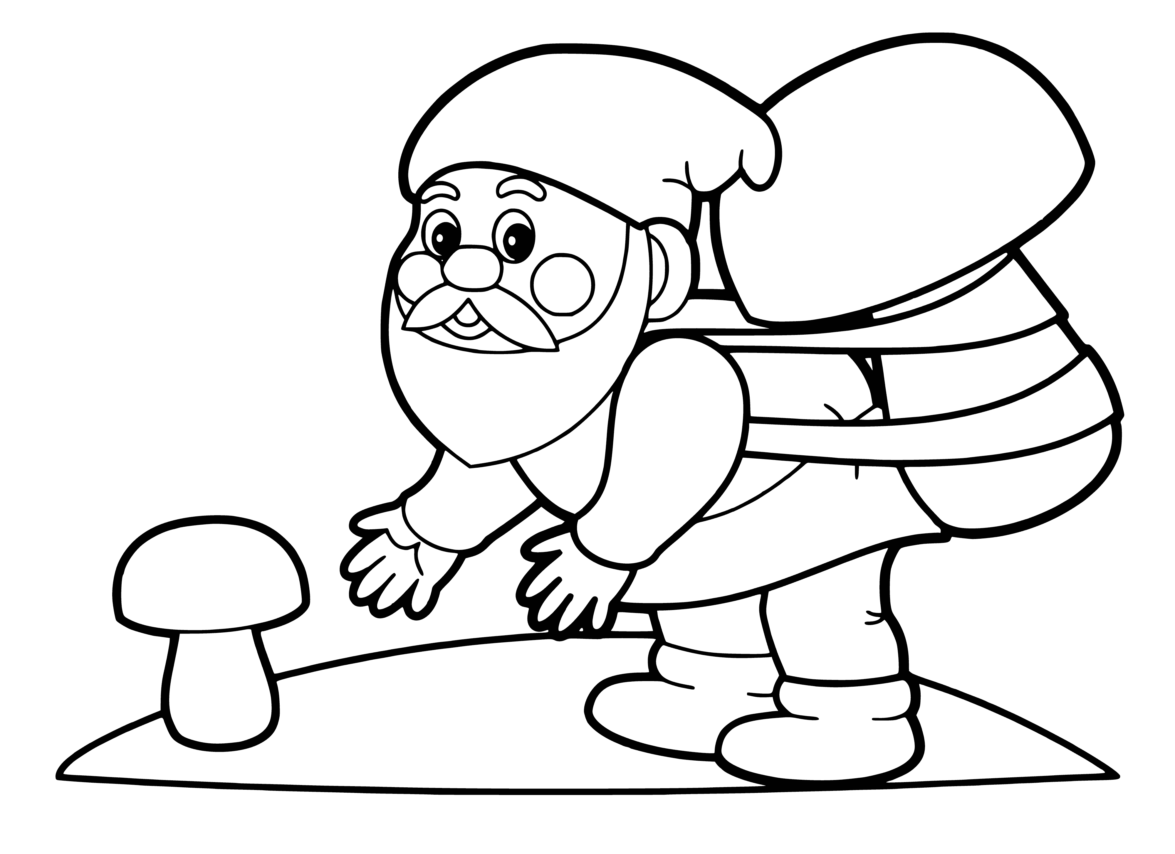Dwarf coloring page