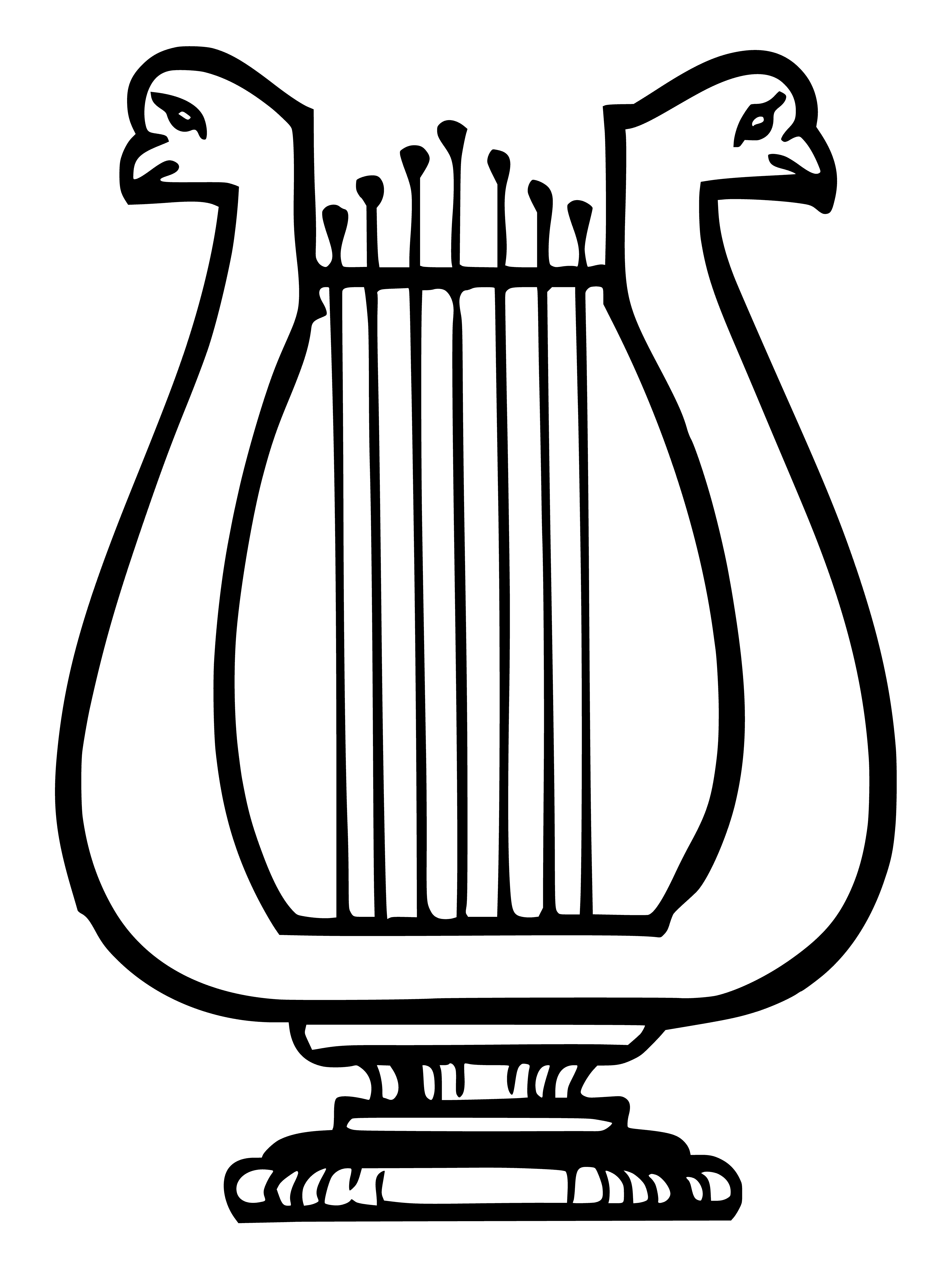 Lyre coloring page