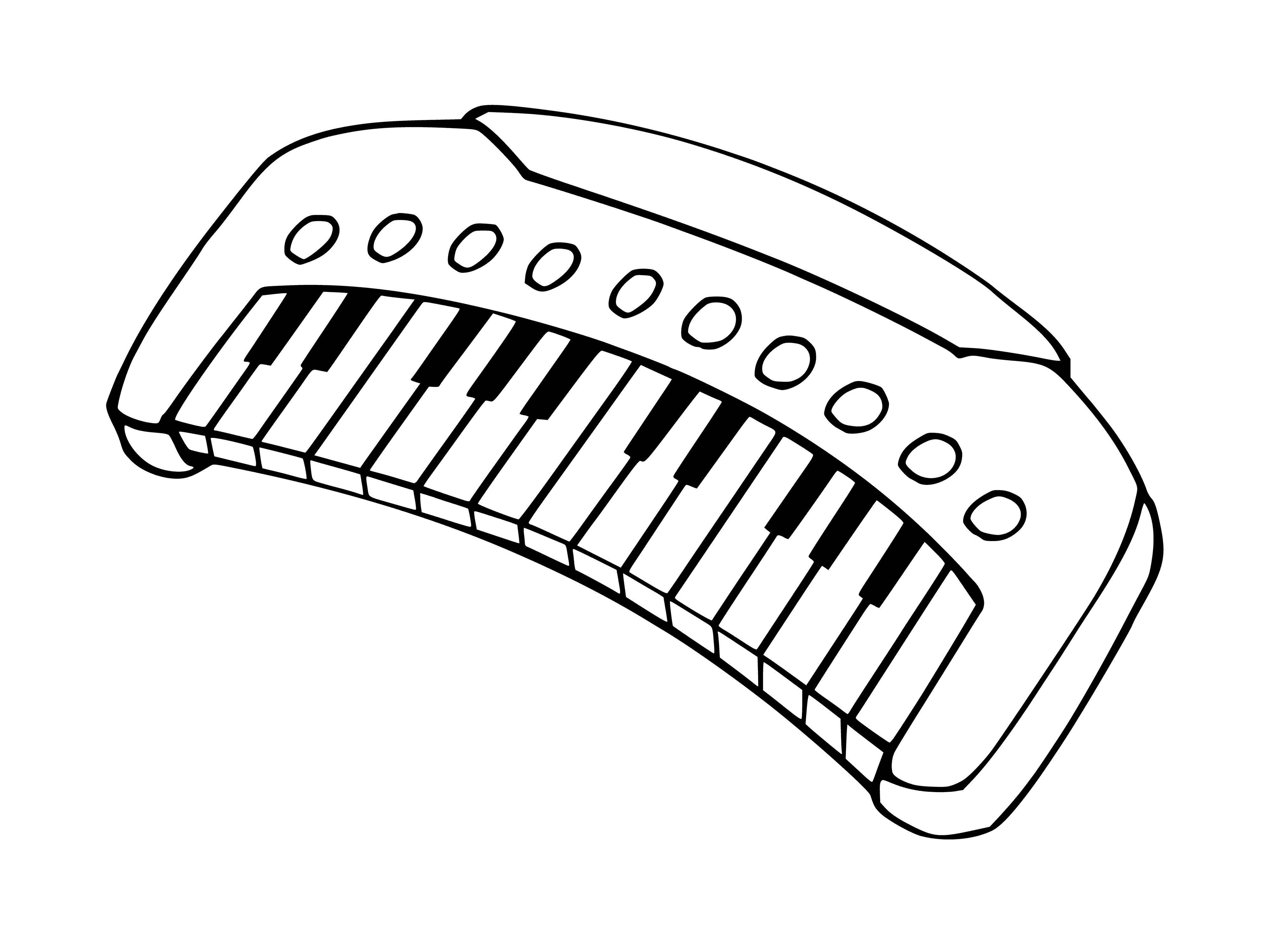 Synthesizer coloring page