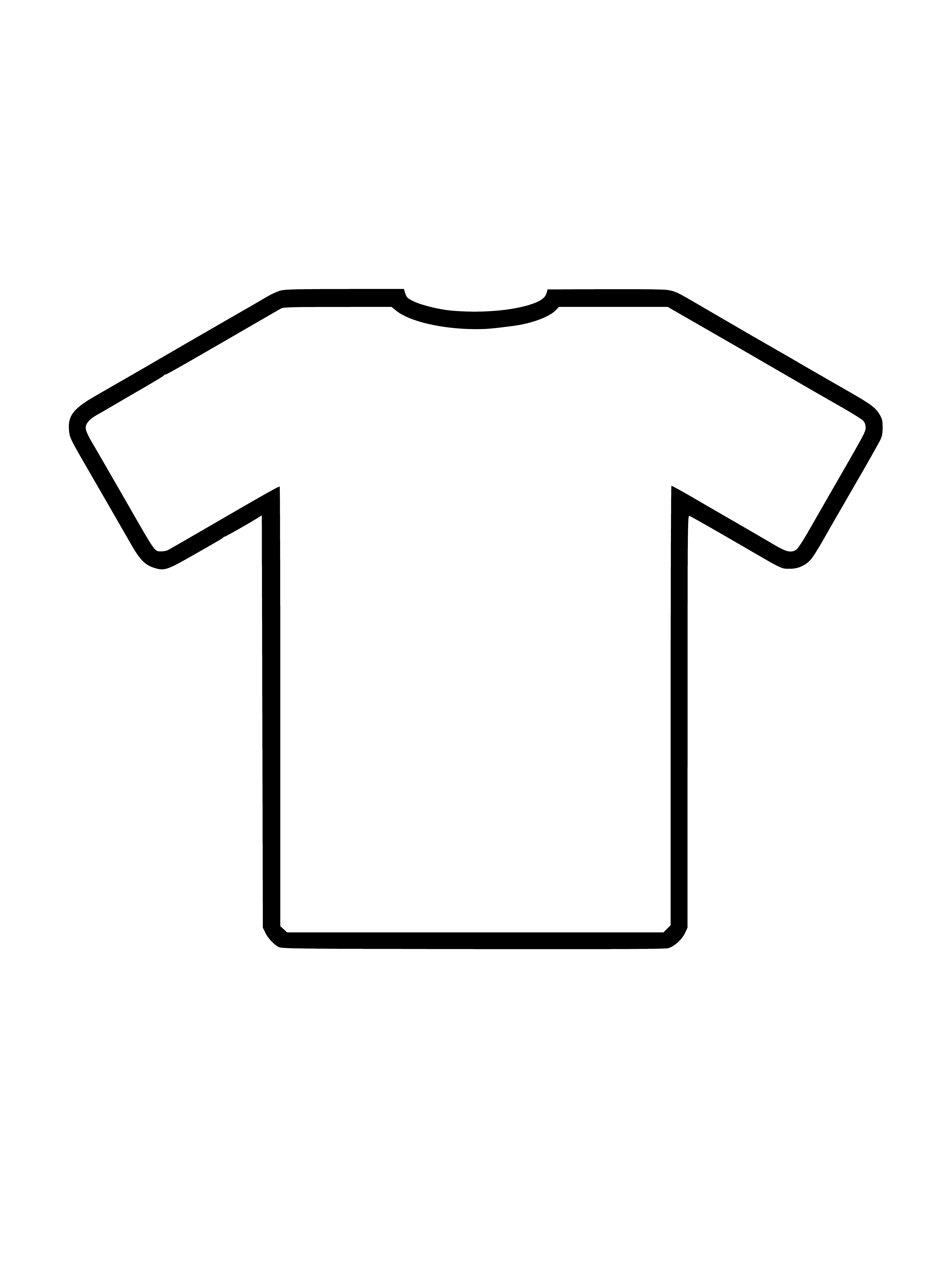 T-shirt coloring page