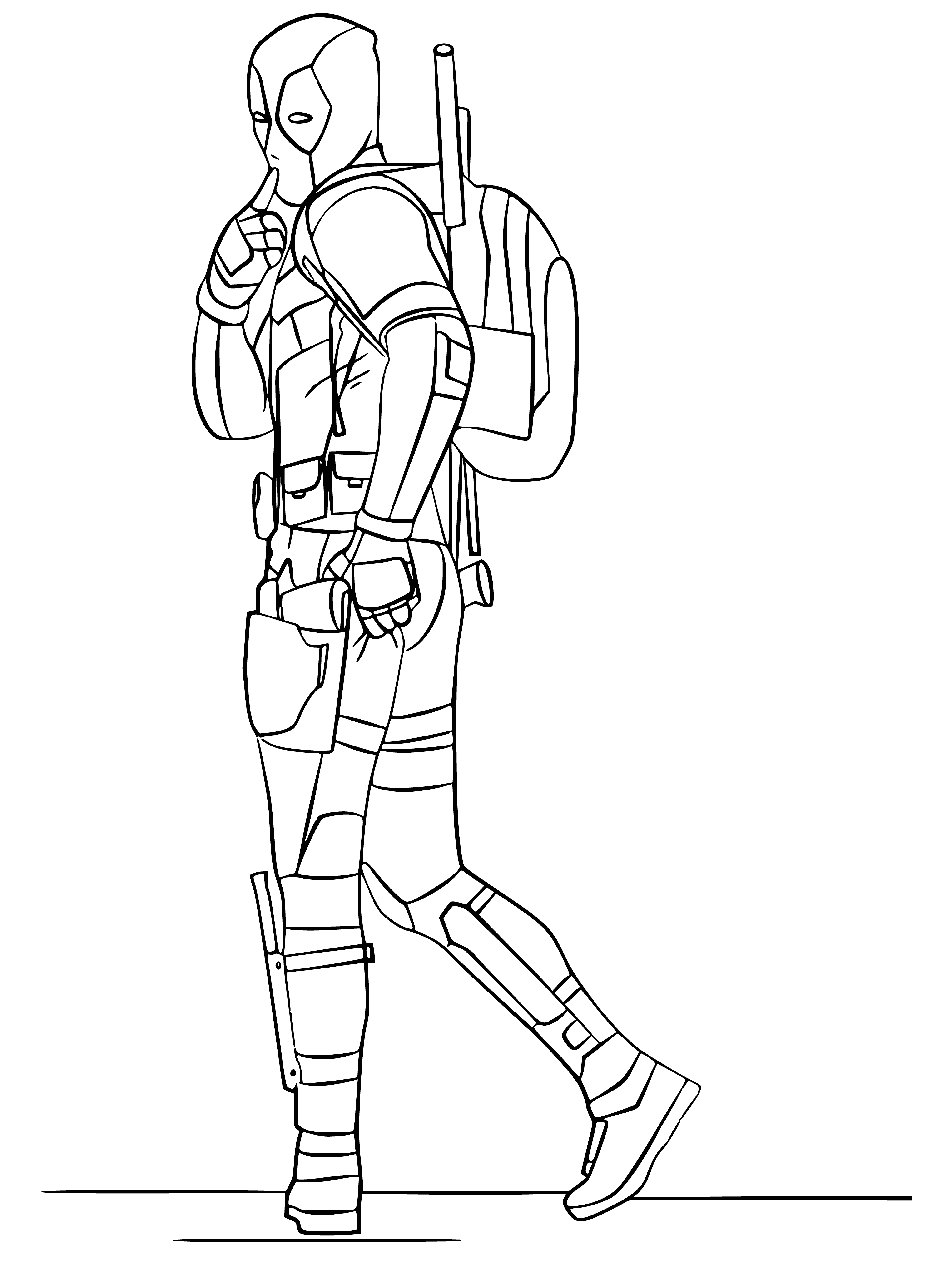 Deadpool coloring page