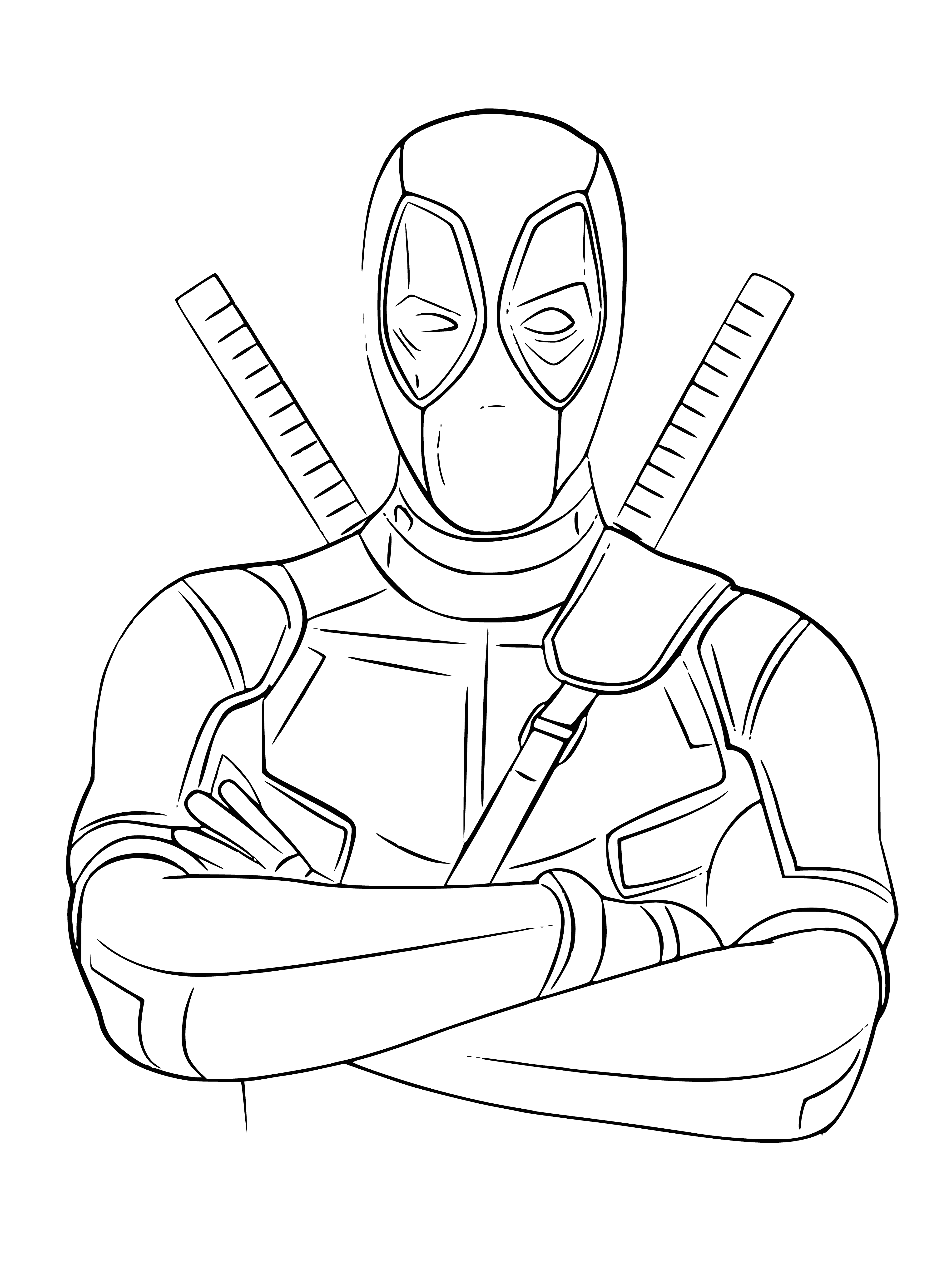 Deadpool coloring page