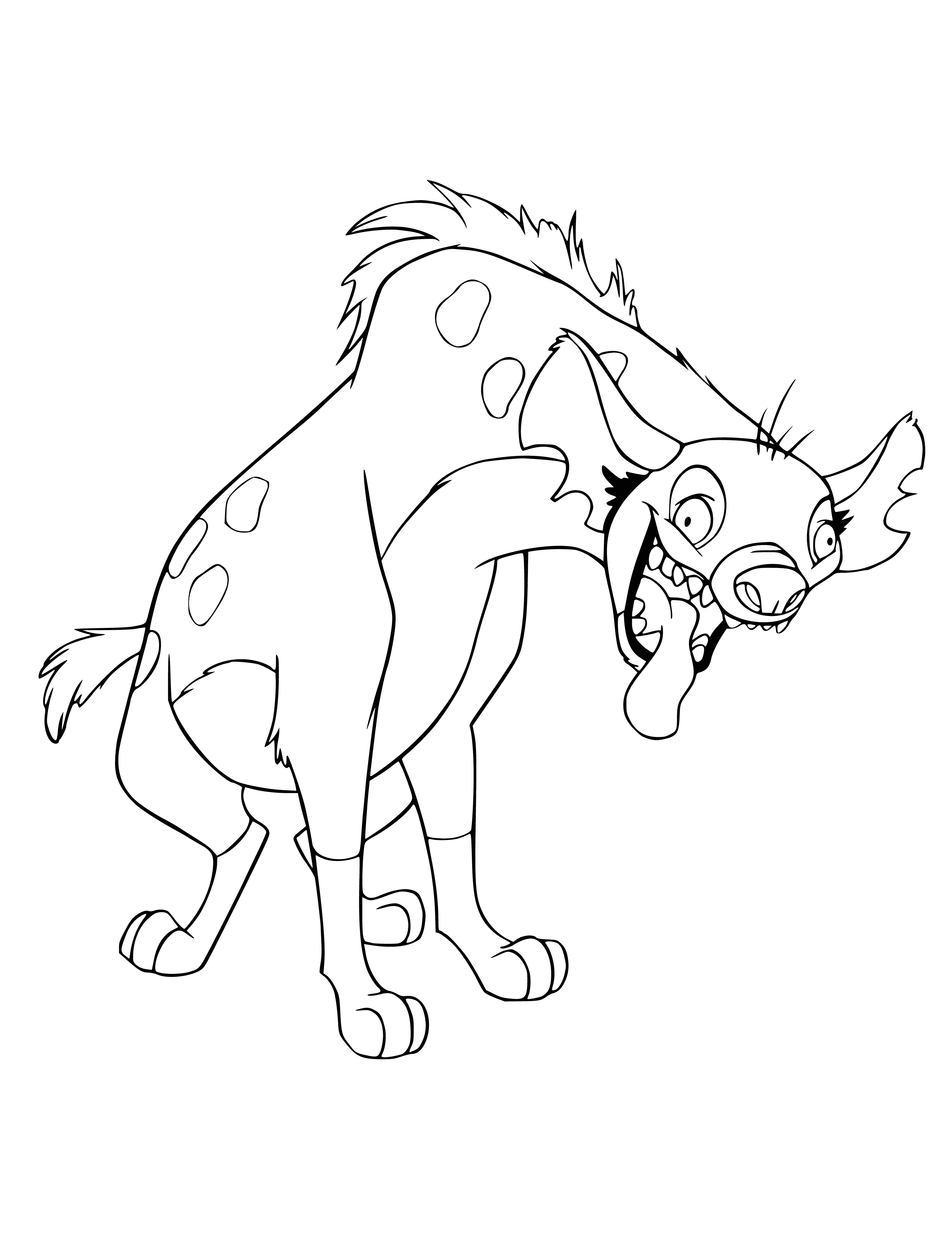 Hyena coloring page