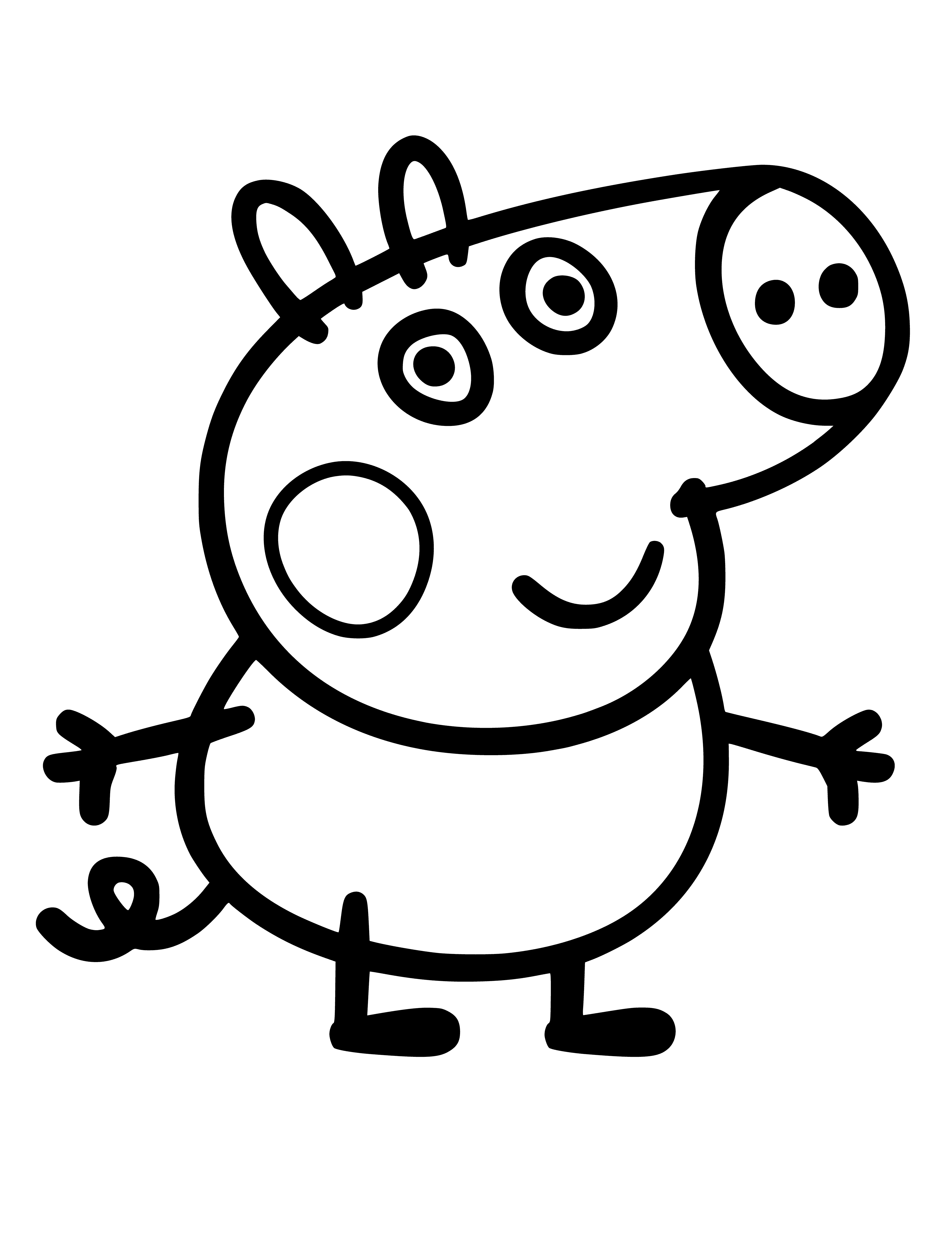 Cochon Georges coloriage