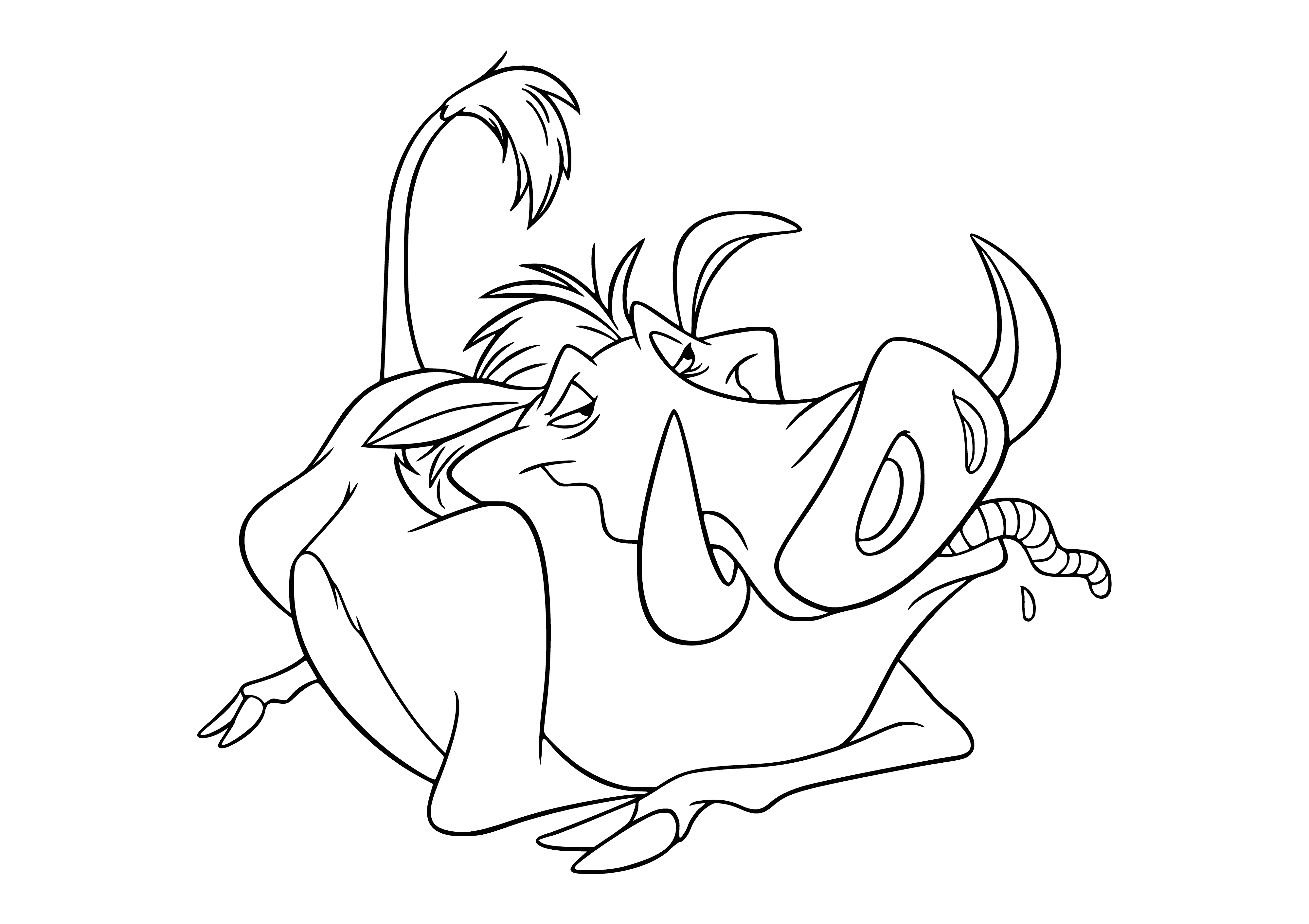 Pumba boar coloring page